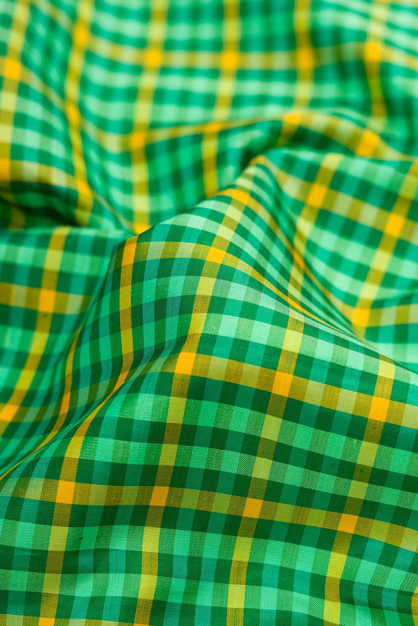 Pure Silk Pure Zari Green Kanjivaram Saree - Image 2