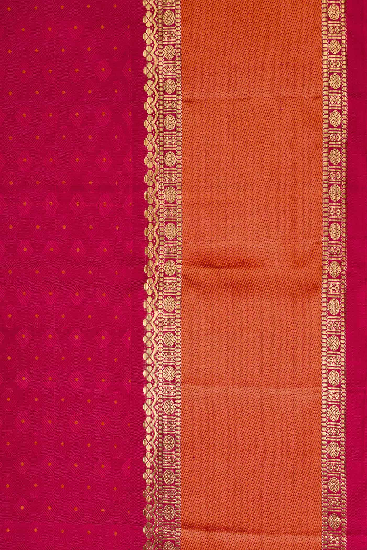 Pure Silk Pure Zari Maroon Kanchipuram Saree - Image 3