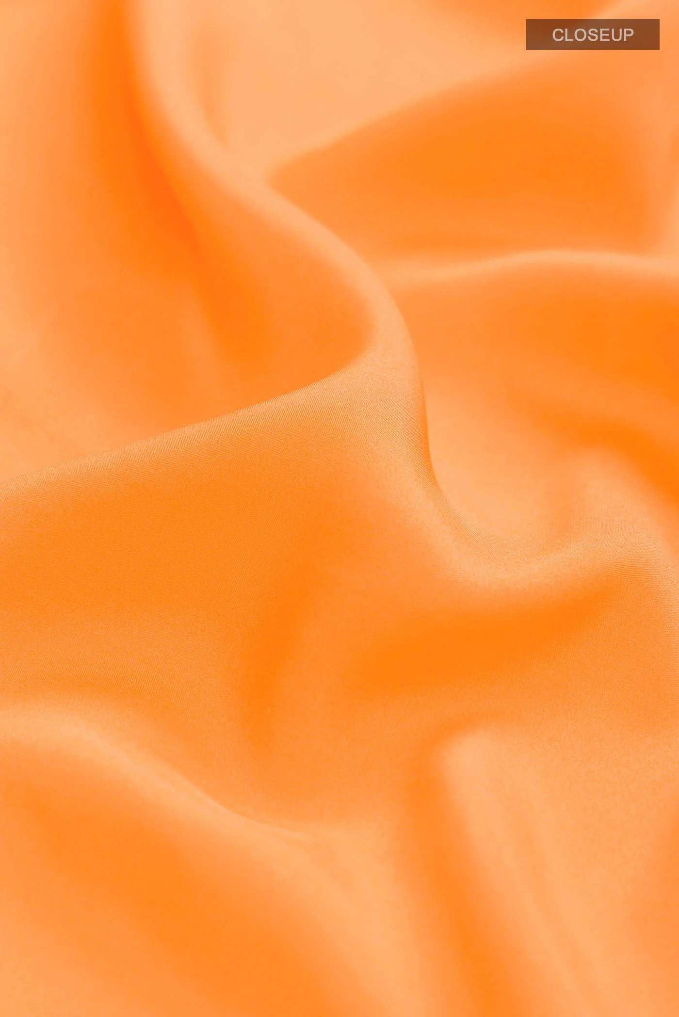 Pure Silk Pure Zari Orange Mysore Crepe Saree - Image 2