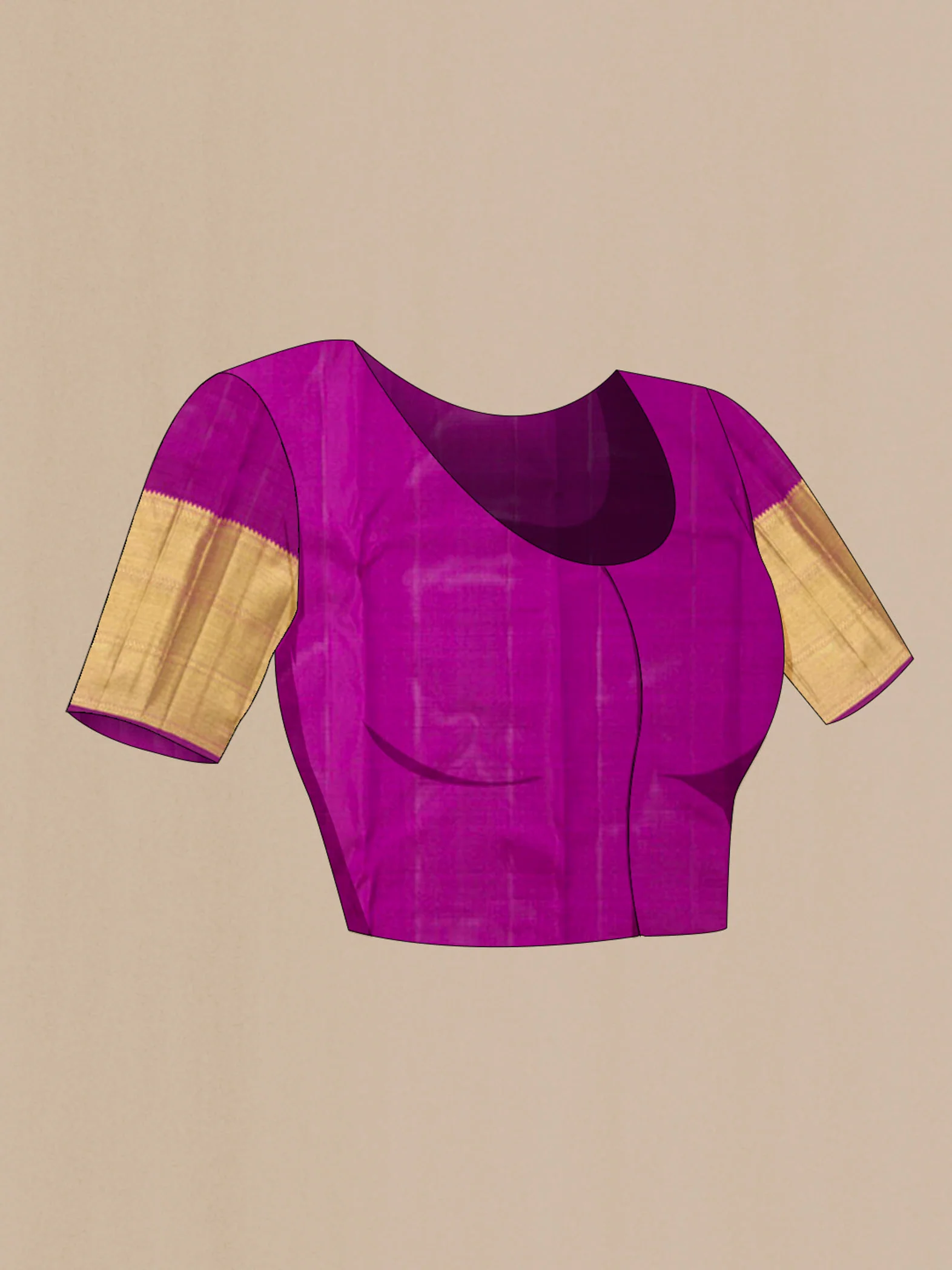 Pure Silk Pure Zari Purple Kanjivaram Saree - Image 5