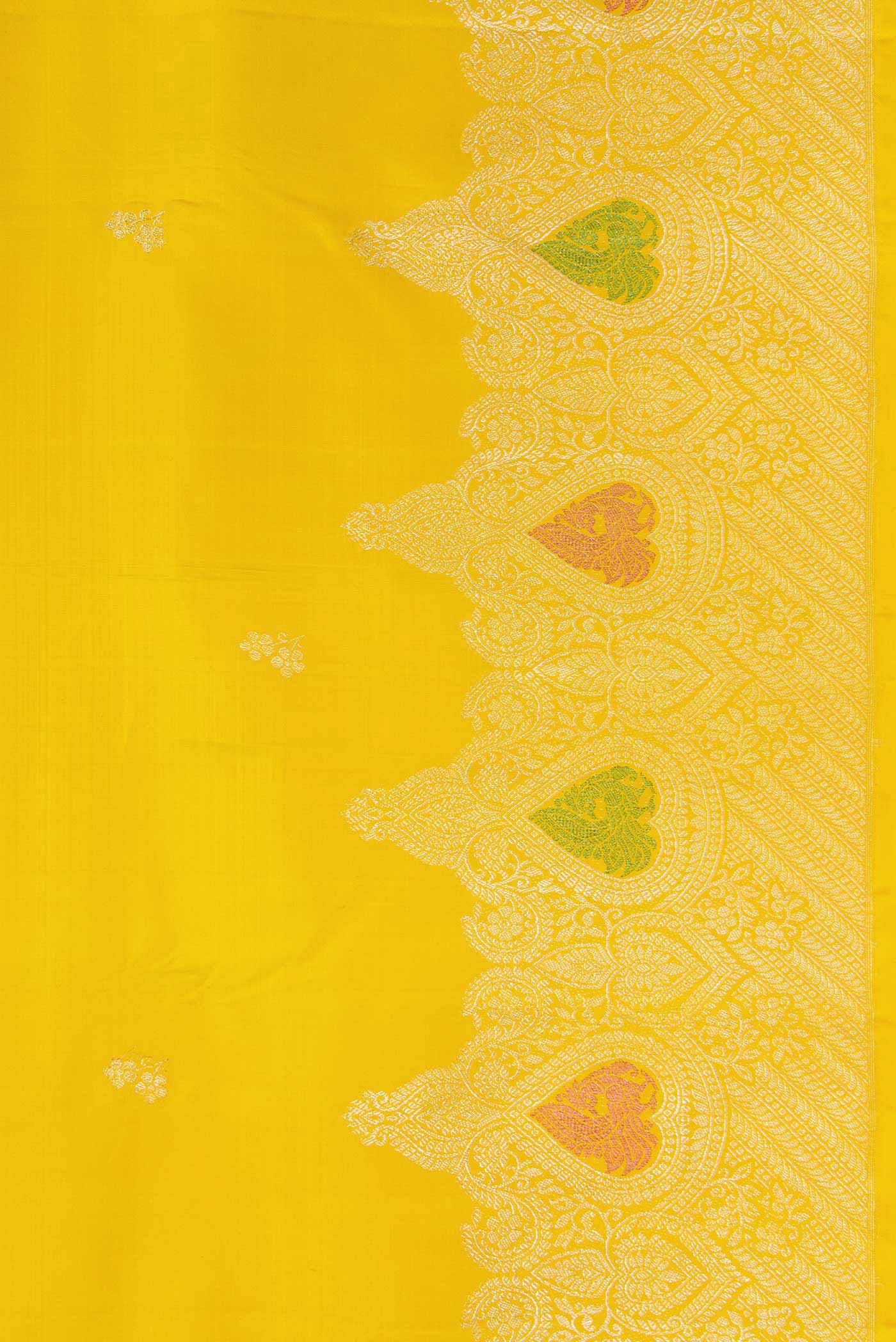 Yellow Kanchipuram Silk Saree - Image 3