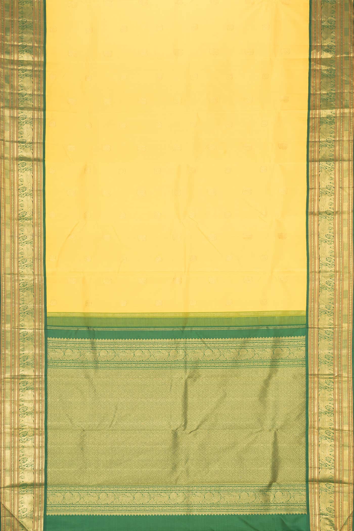 Yellow Kanjivaram Silk Saree - Image 6
