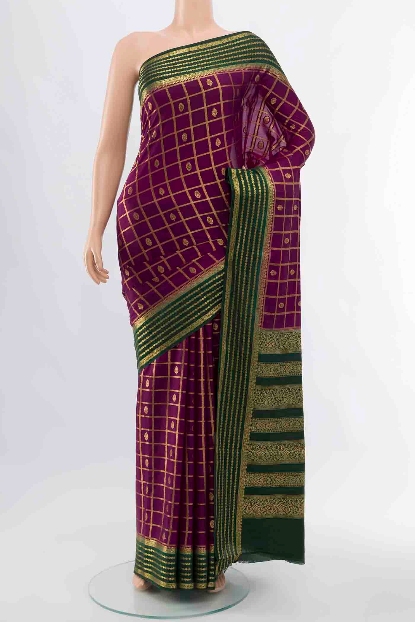 Purple Art Silk Saree