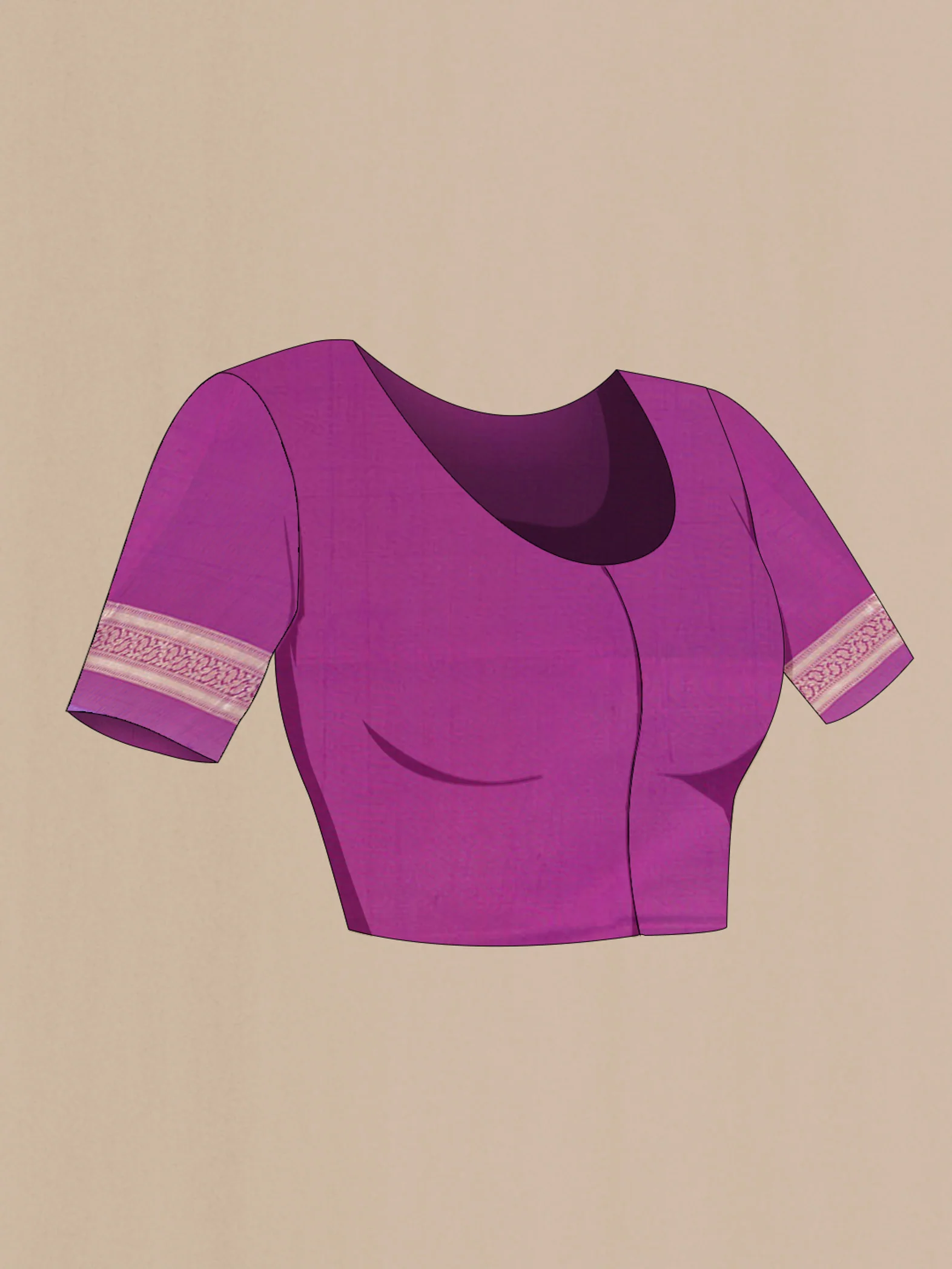 Purple Banarasi Silk Saree - Image 4