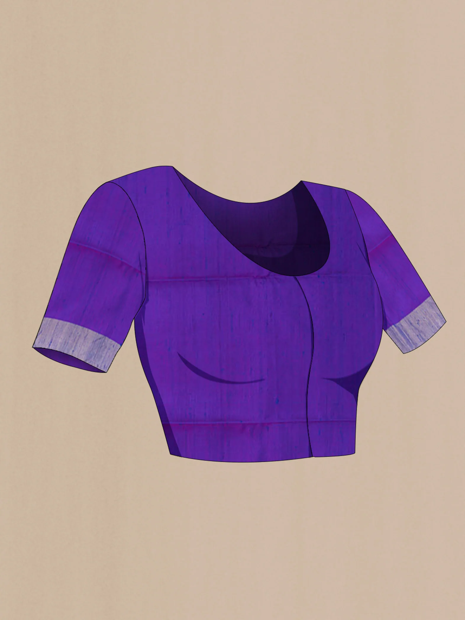 Purple Blended Soft Silk Saree - Image 4