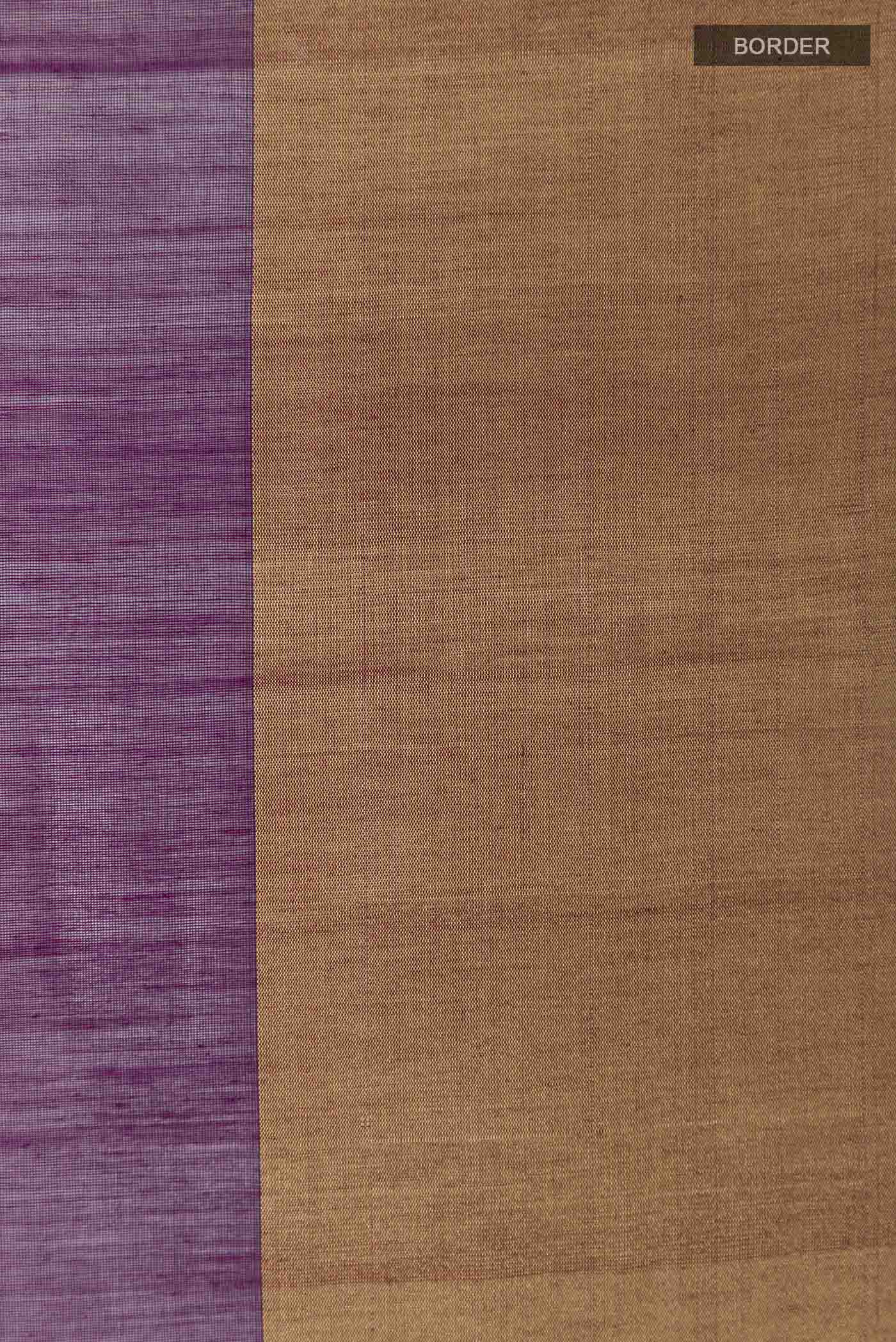Purple Chanderi Silk Saree - Image 3