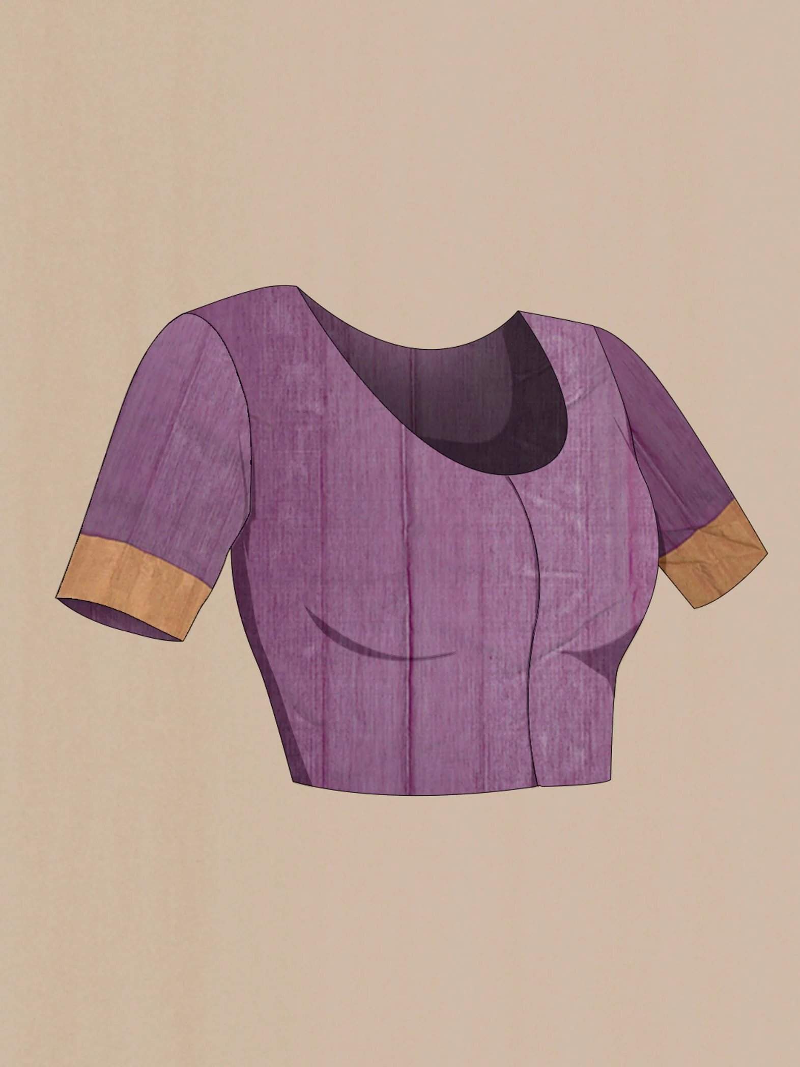 Purple Chanderi Silk Saree - Image 4