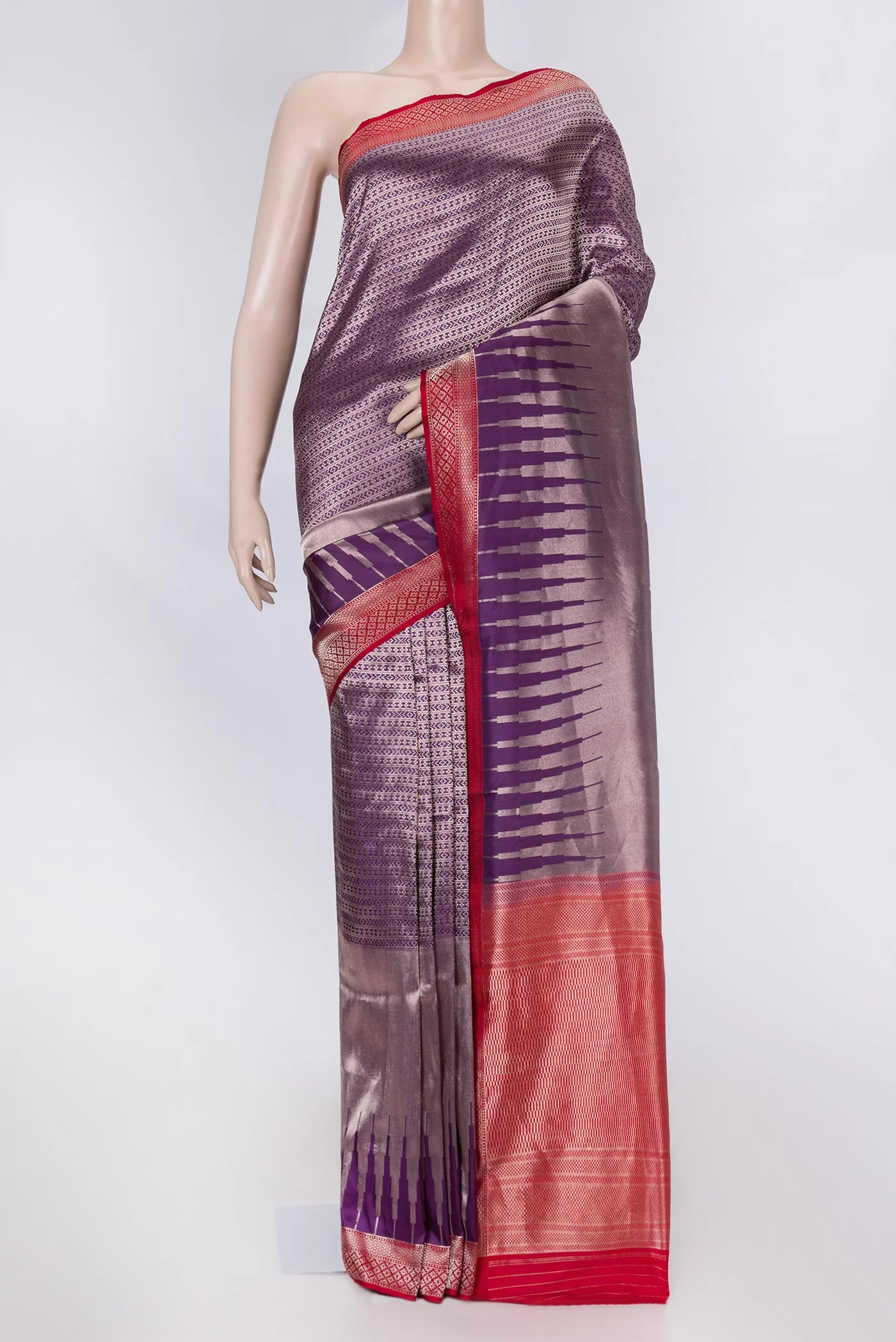 Purple Dual Tone Banarasi Saree