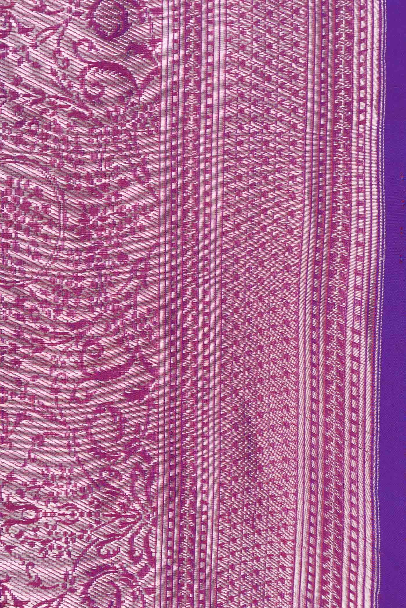 Purple Dual Tone Banarasi Saree - Image 3