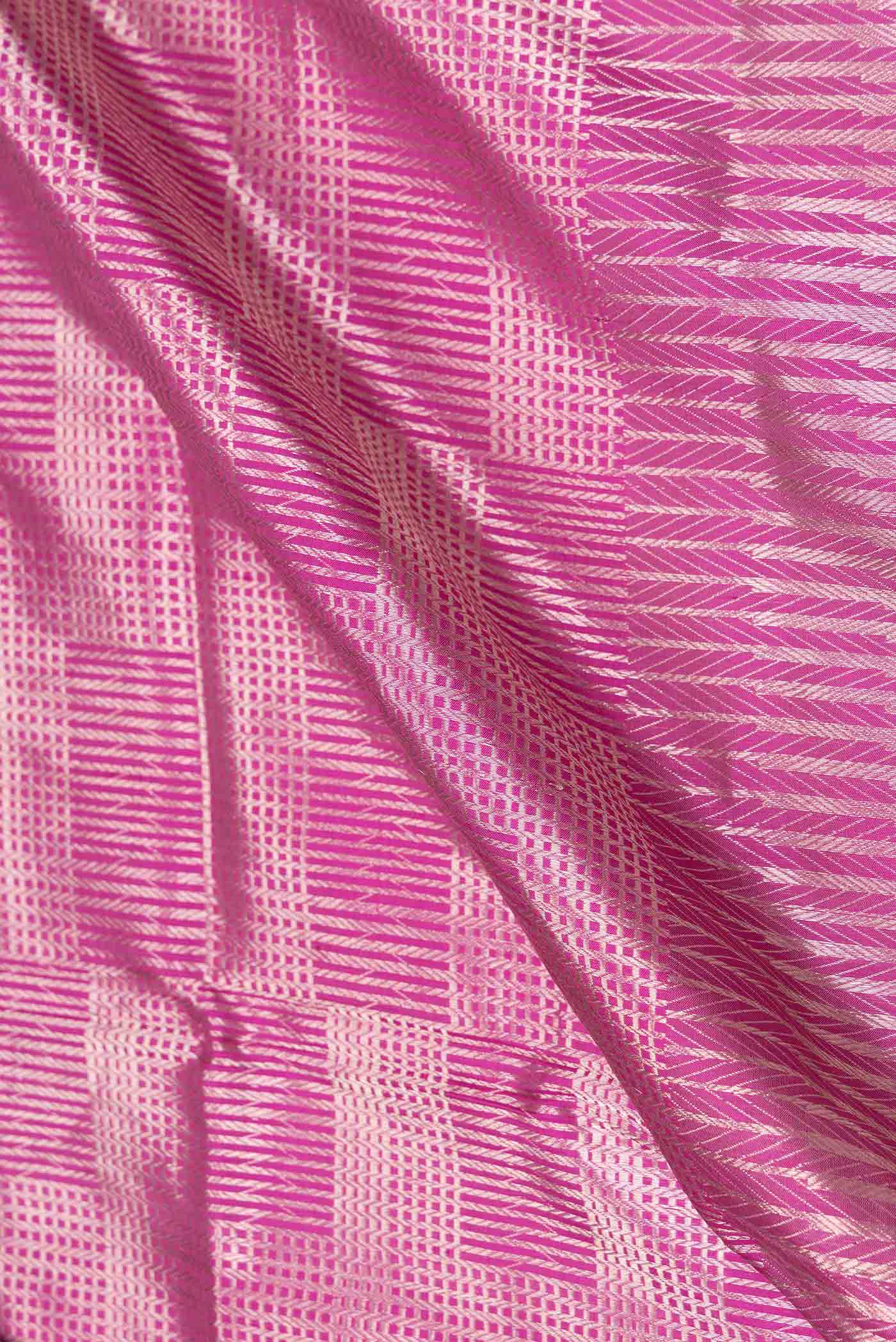 Magenta Banarasi Silk Saree - Image 2