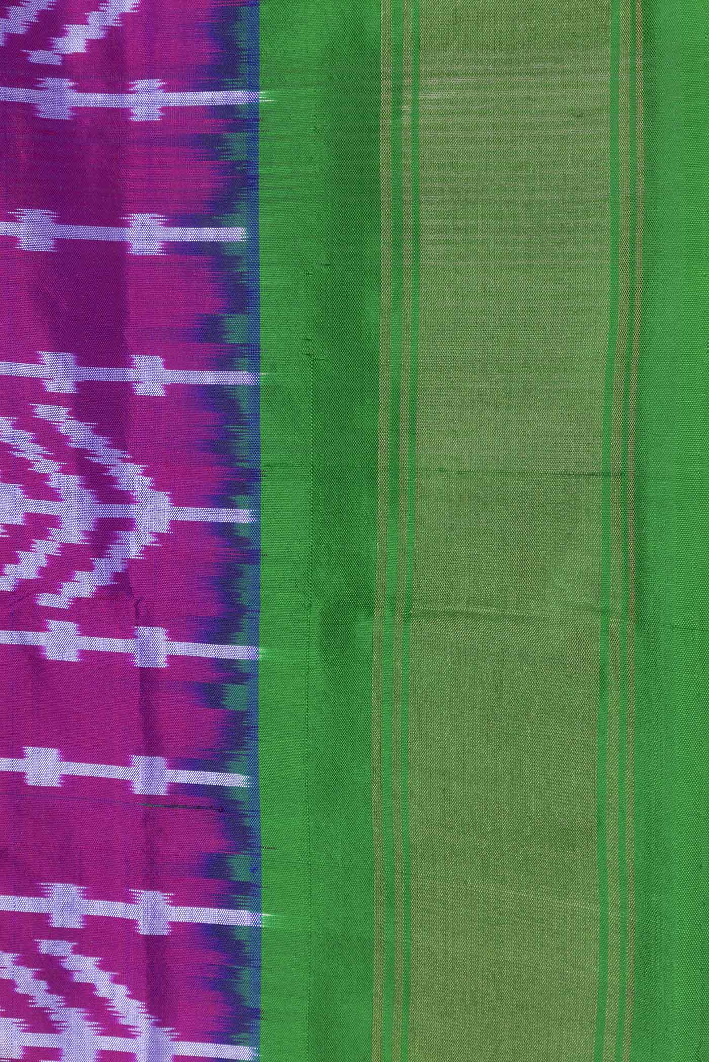Purple Pochampally Silk Saree - Image 3
