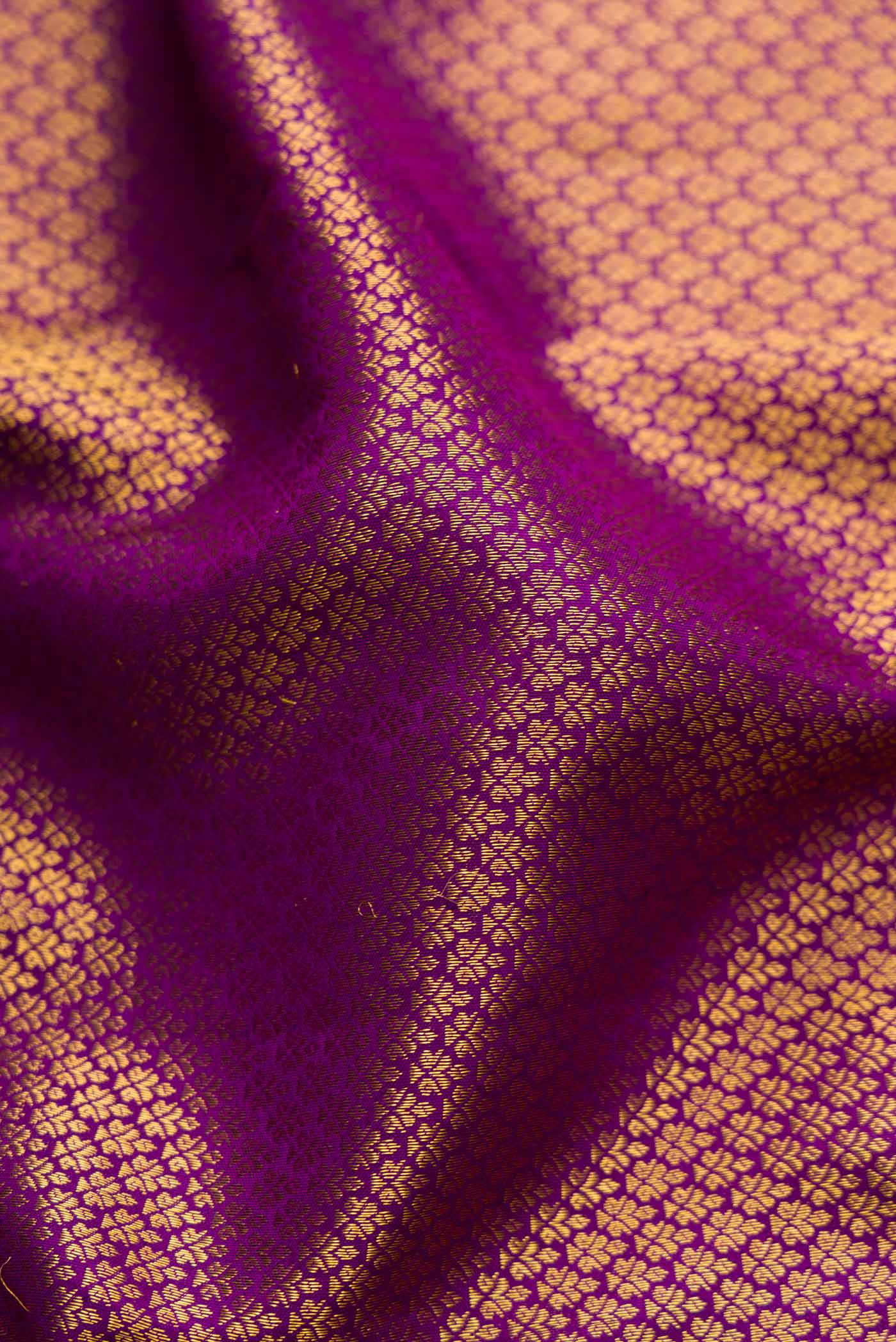 Purple Dual Tone Kanchipuram Saree - Image 2