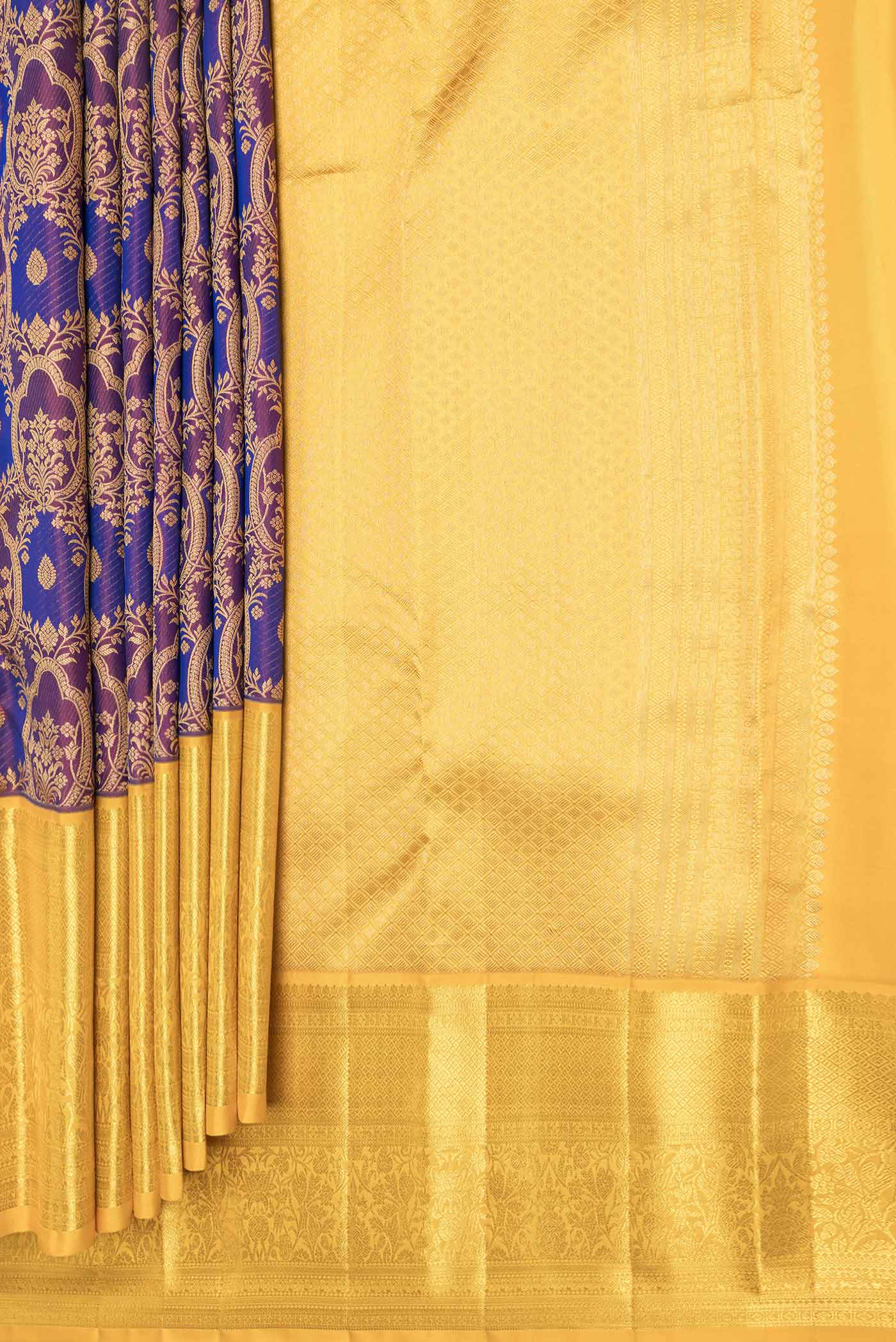 Purple Dual Tone Kanchipuram Saree - Image 4