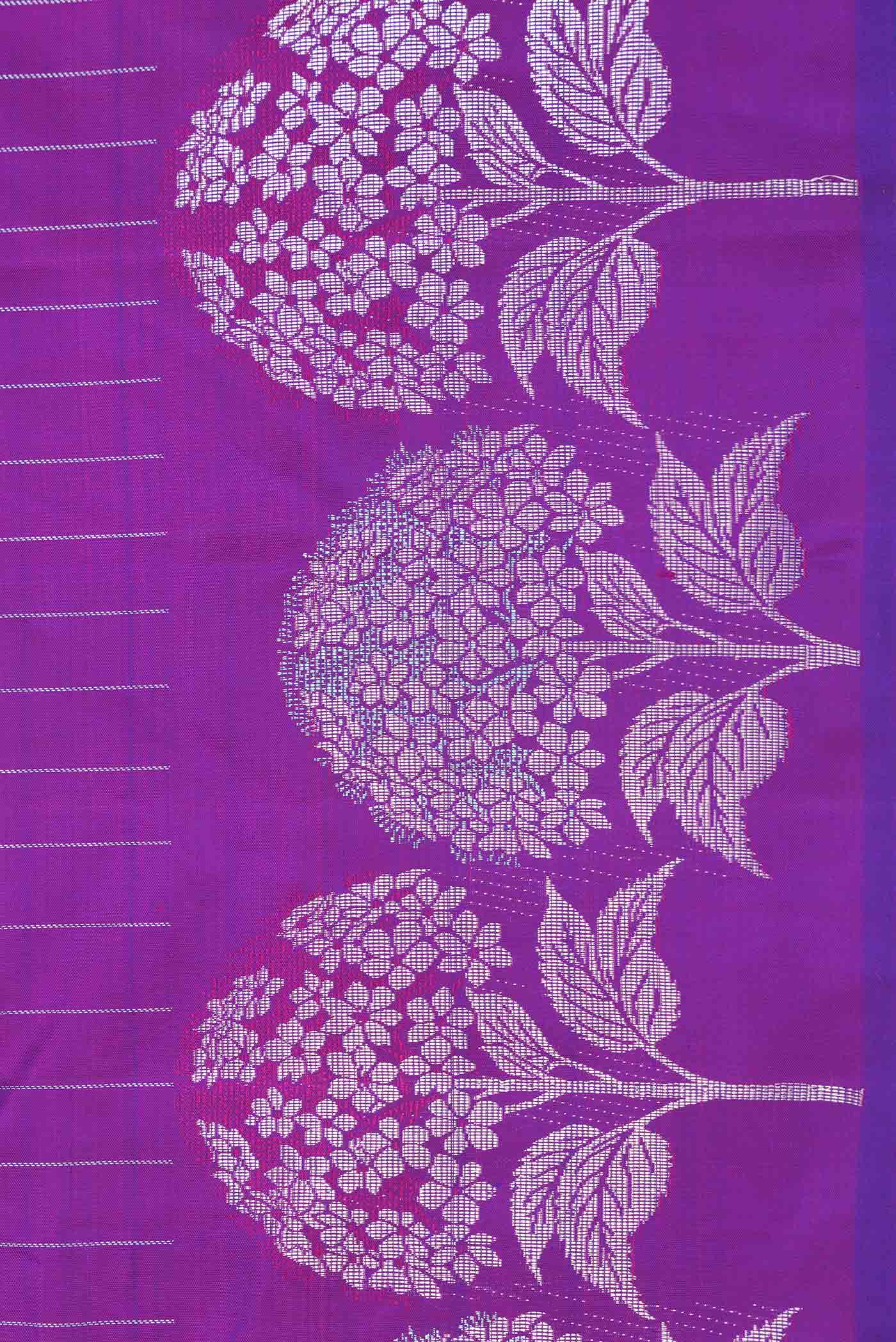 Purple Dual Tone Kanchipuram Saree - Image 3