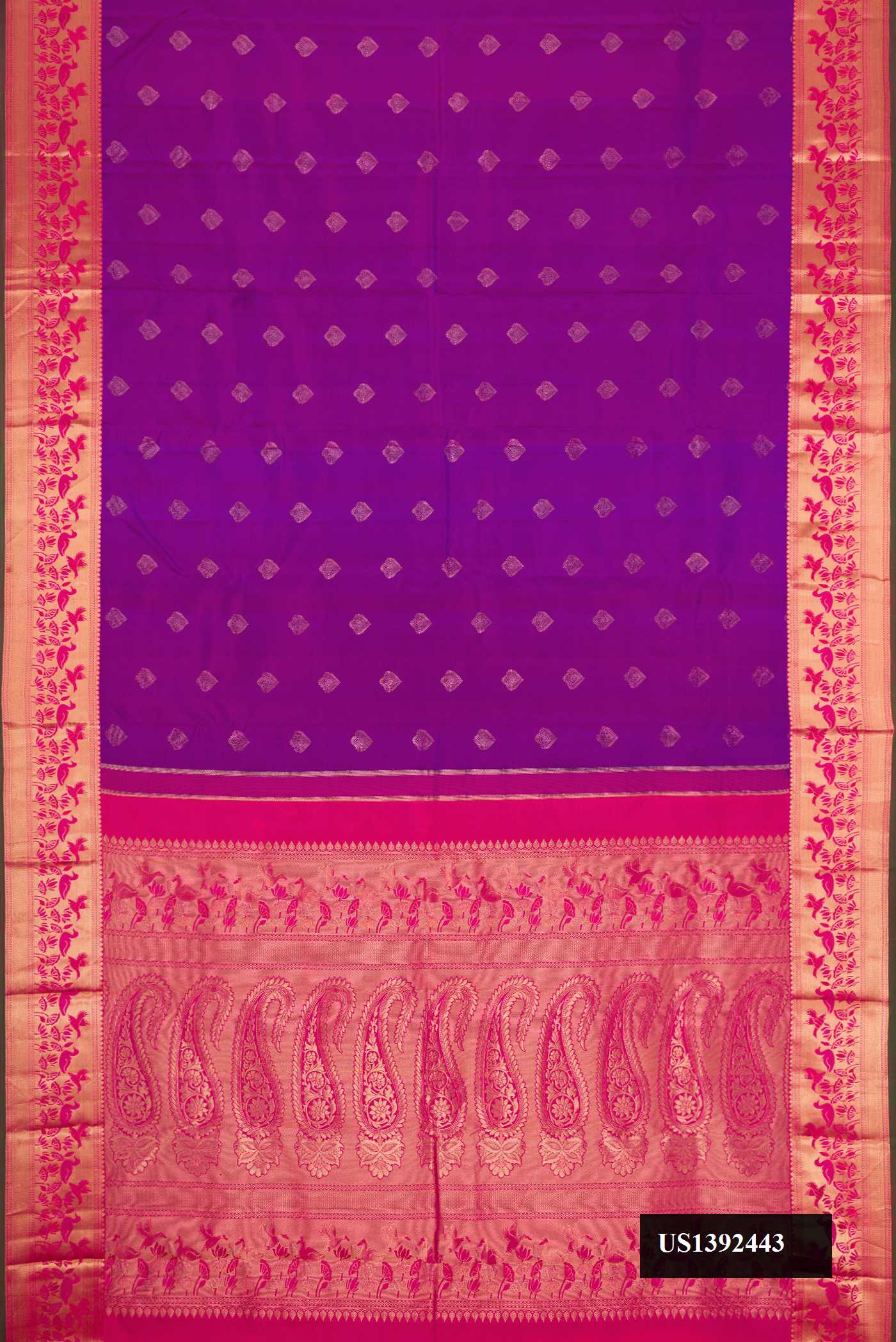 Purple Dual Tone Kanchipuram Silk Saree