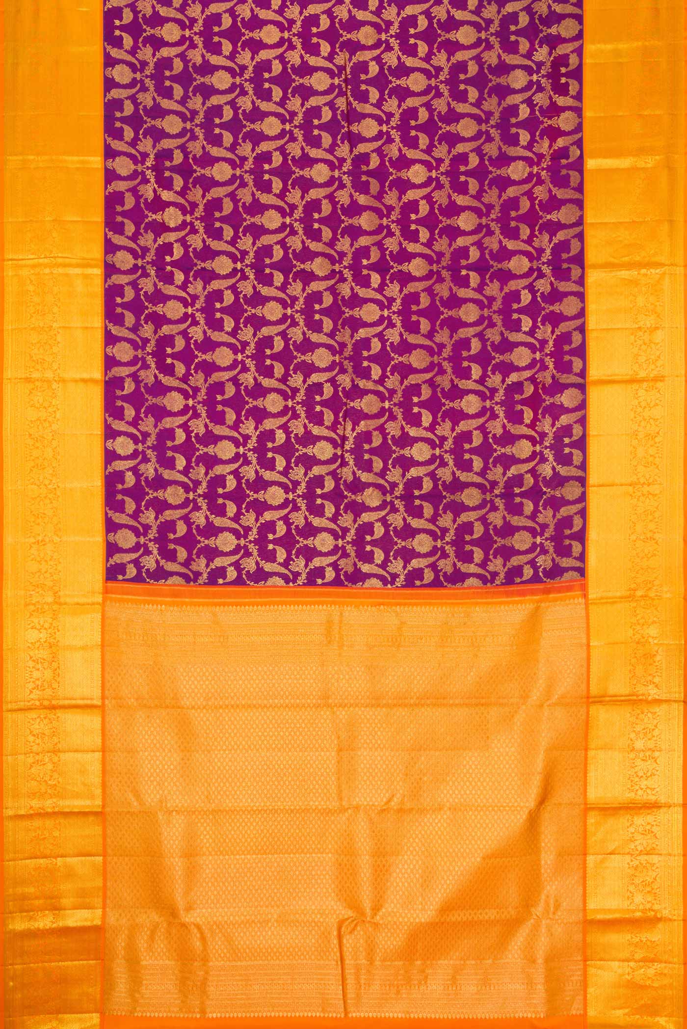 Purple Kanchipuram Silk Saree - Image 6