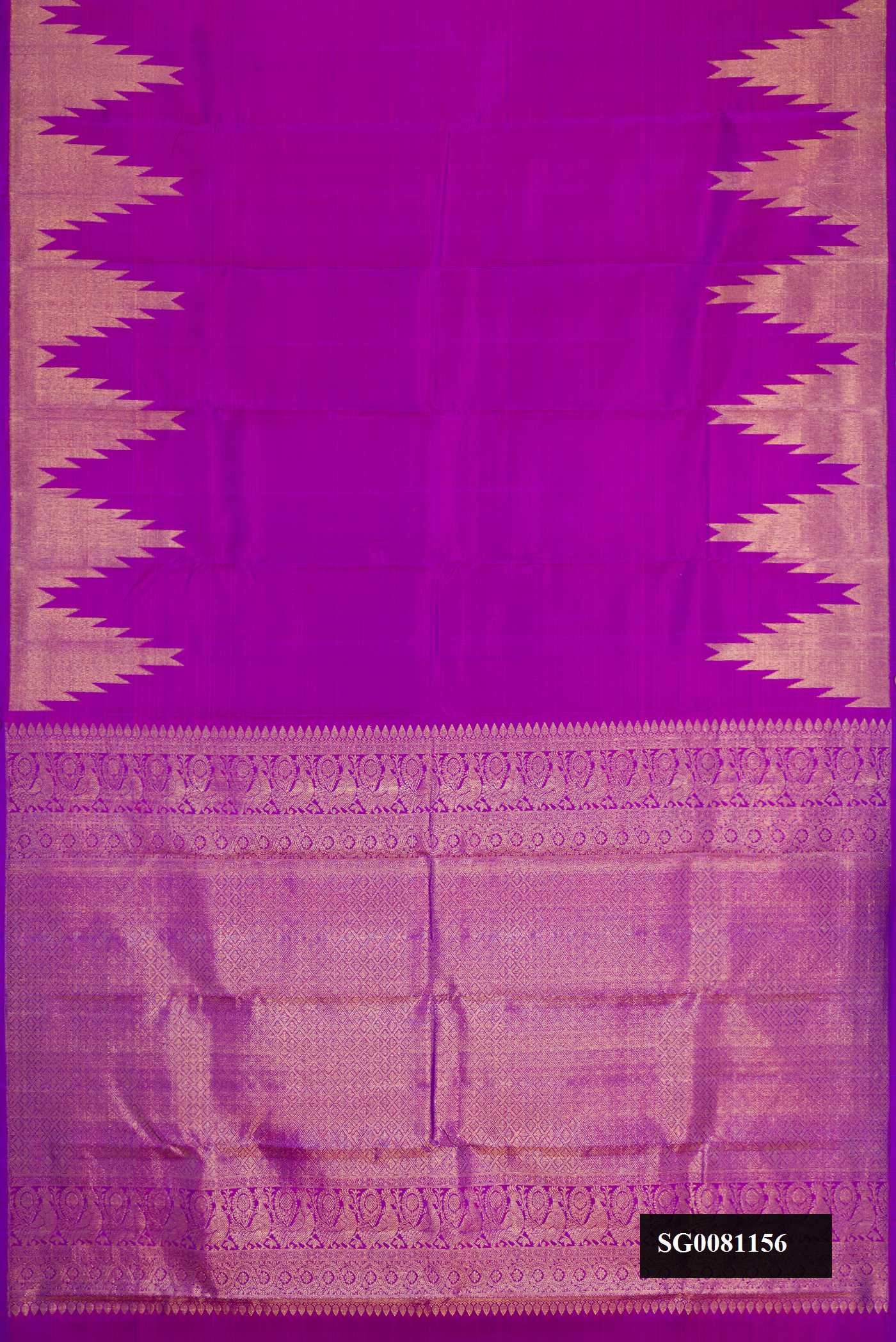 Purple Dual Tone Kanchipuram Silk Saree