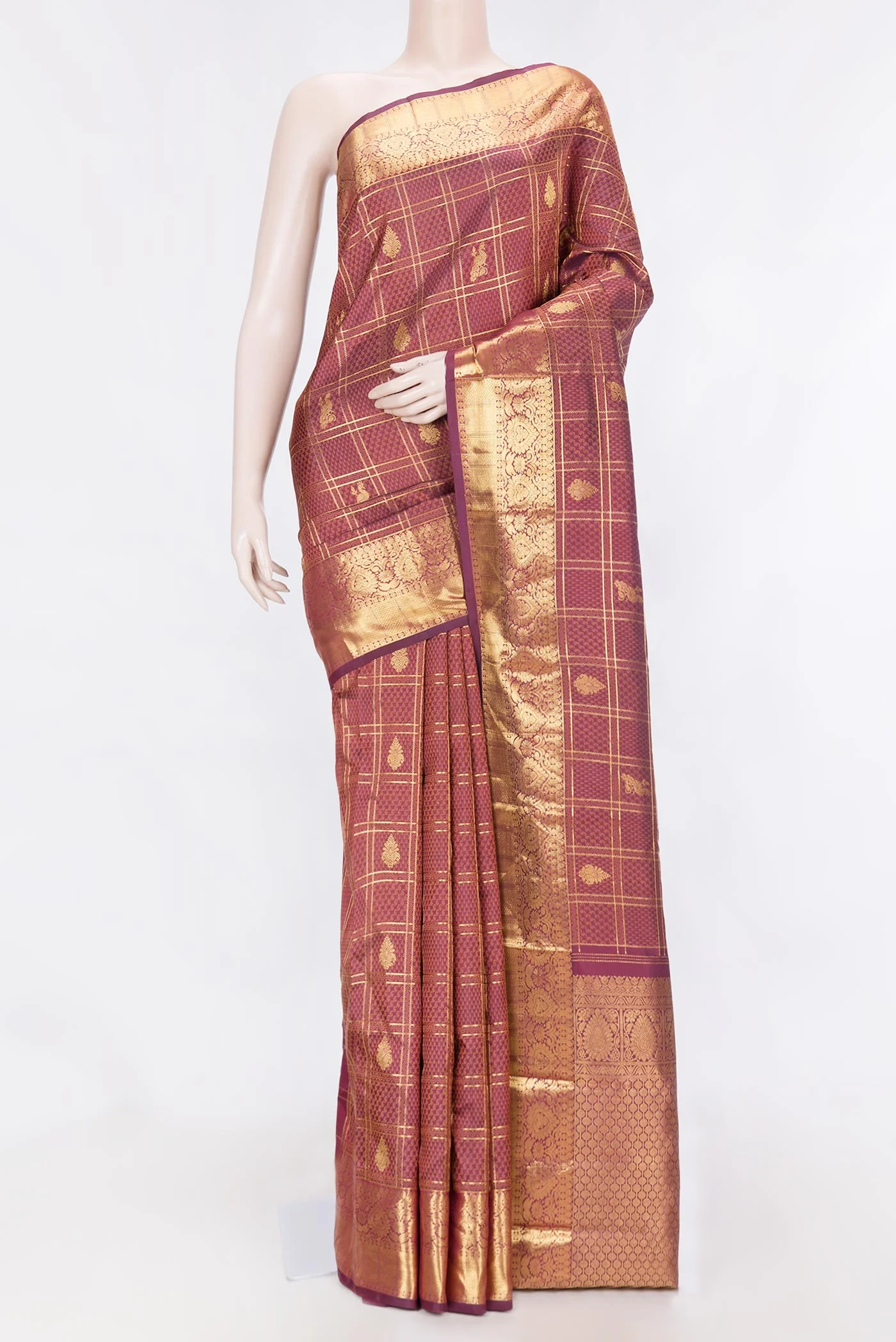 Purple Dual Tone Kanjivaram Silk Saree