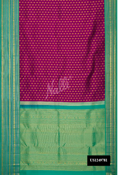 Purple Dual Tone Kanchipuram Silk Saree