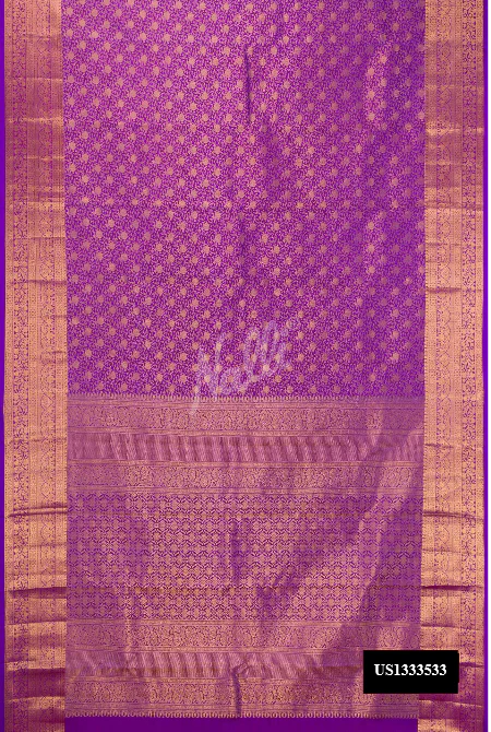 Purple Dual Tone Kanchipuram Silk Saree