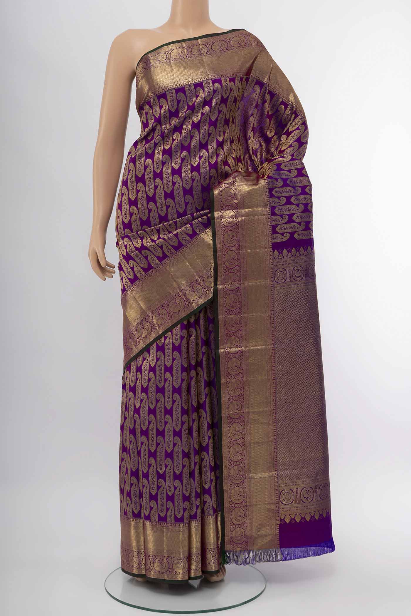 Purple Dual Tone Kanchipuram Silk Saree