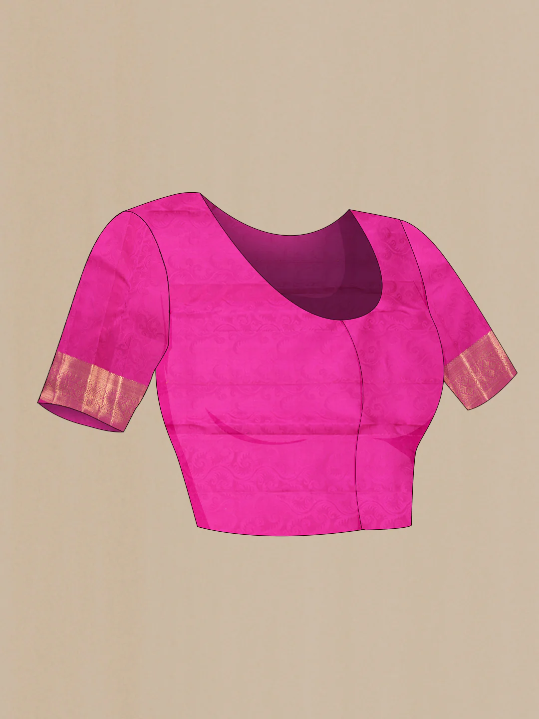 Purple Dual Tone Kanchipuram Silk Saree - Image 5