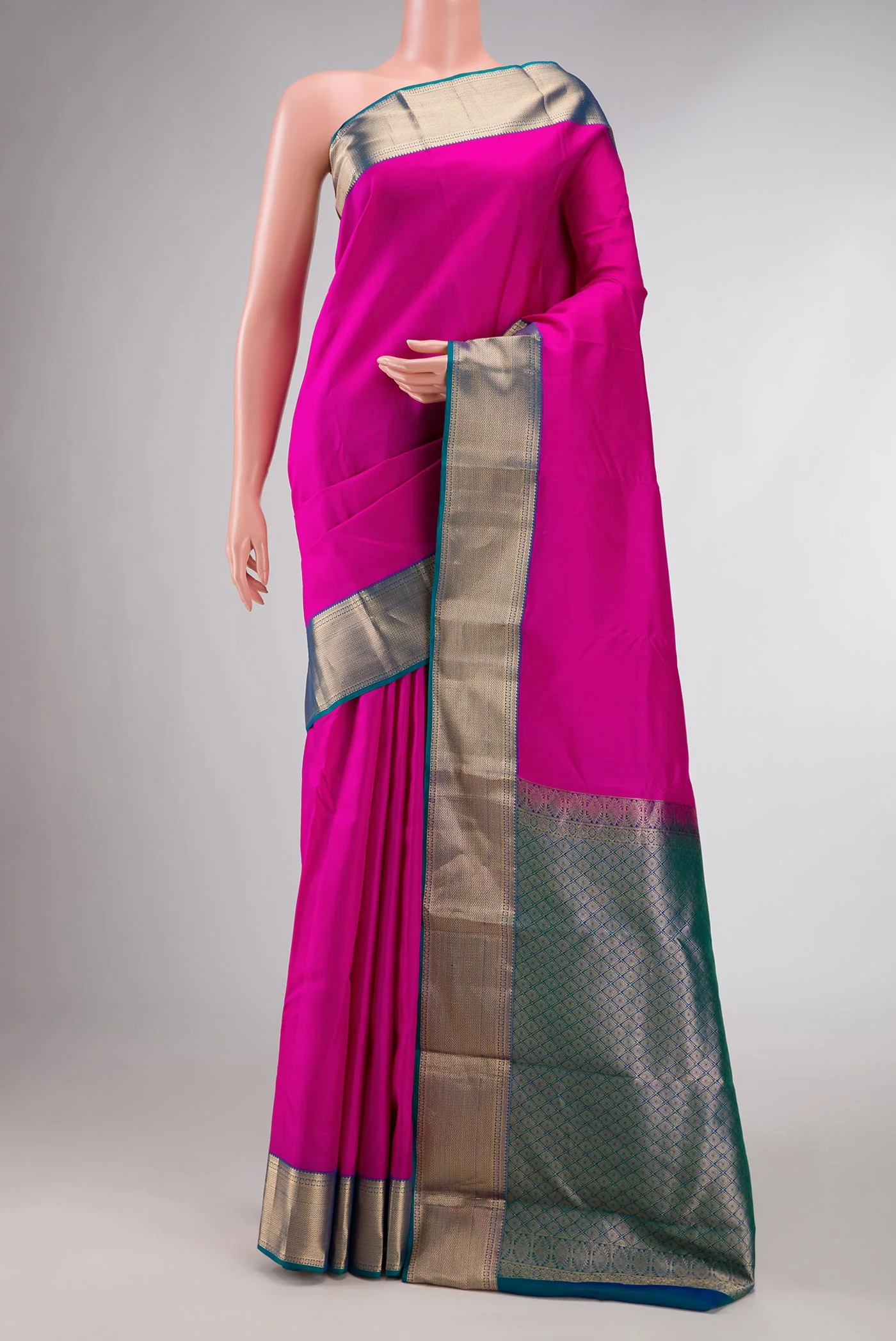 Purple Dual Tone Kanchipuram Silk Saree