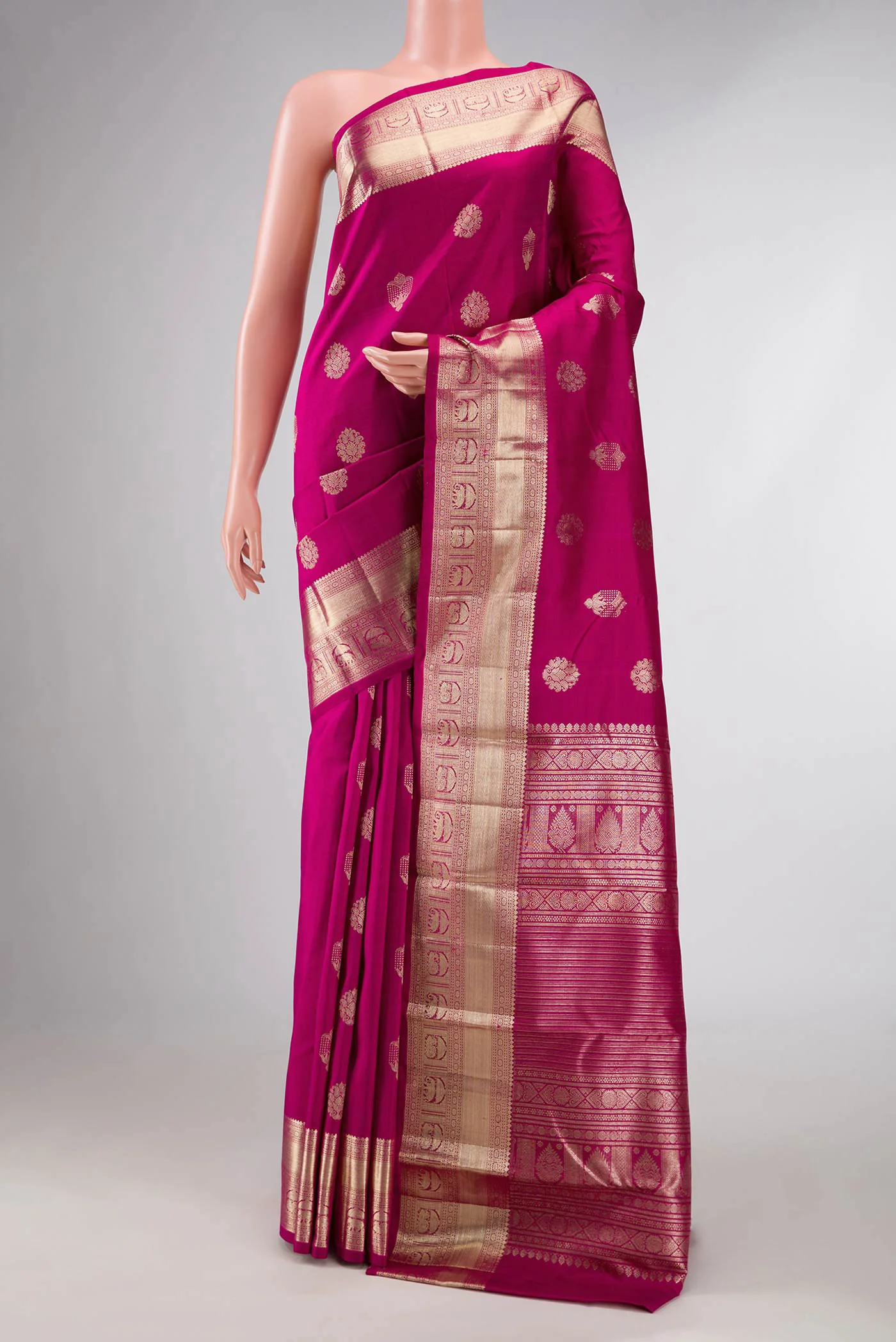 Magenta Kanjivaram Silk Saree
