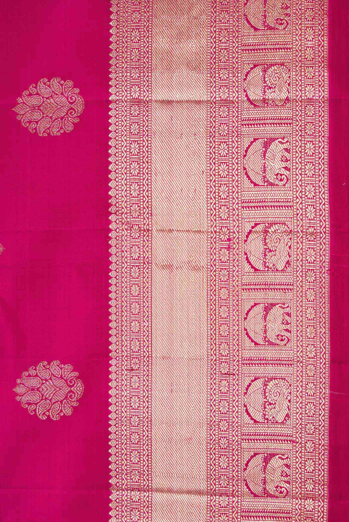 Magenta Kanjivaram Silk Saree - Image 3