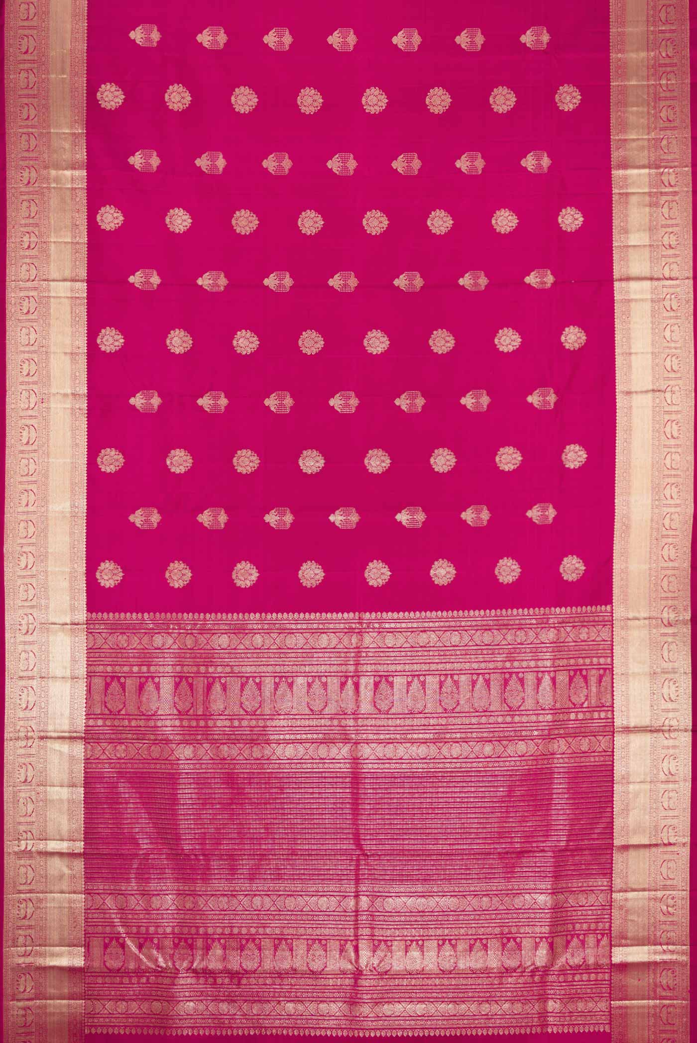 Magenta Kanjivaram Silk Saree - Image 6