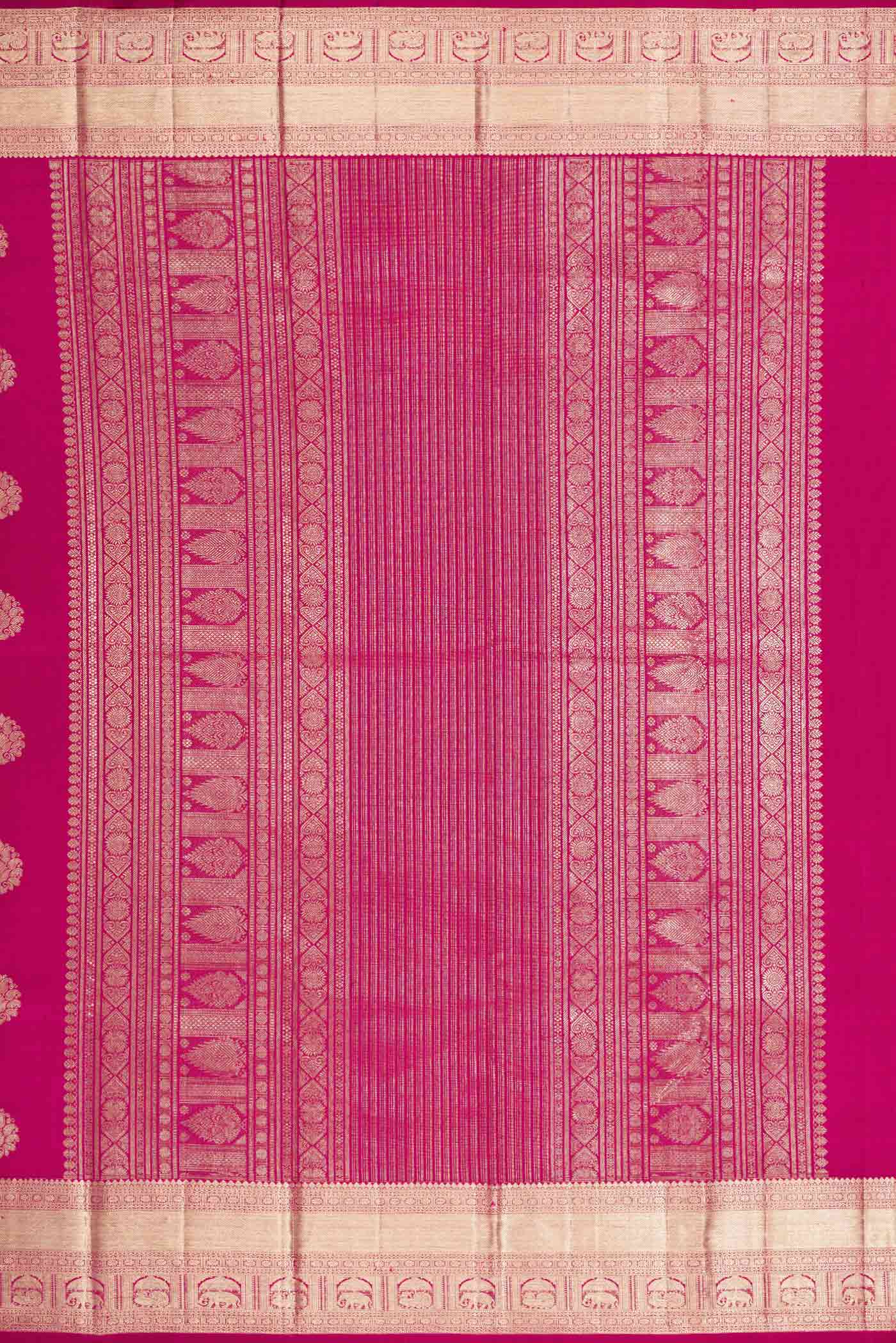 Magenta Kanjivaram Silk Saree - Image 7