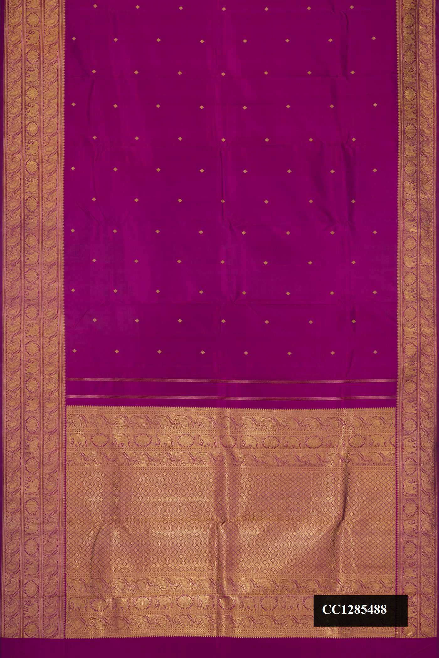 Purple Dual Tone Kanchipuram Silk Saree