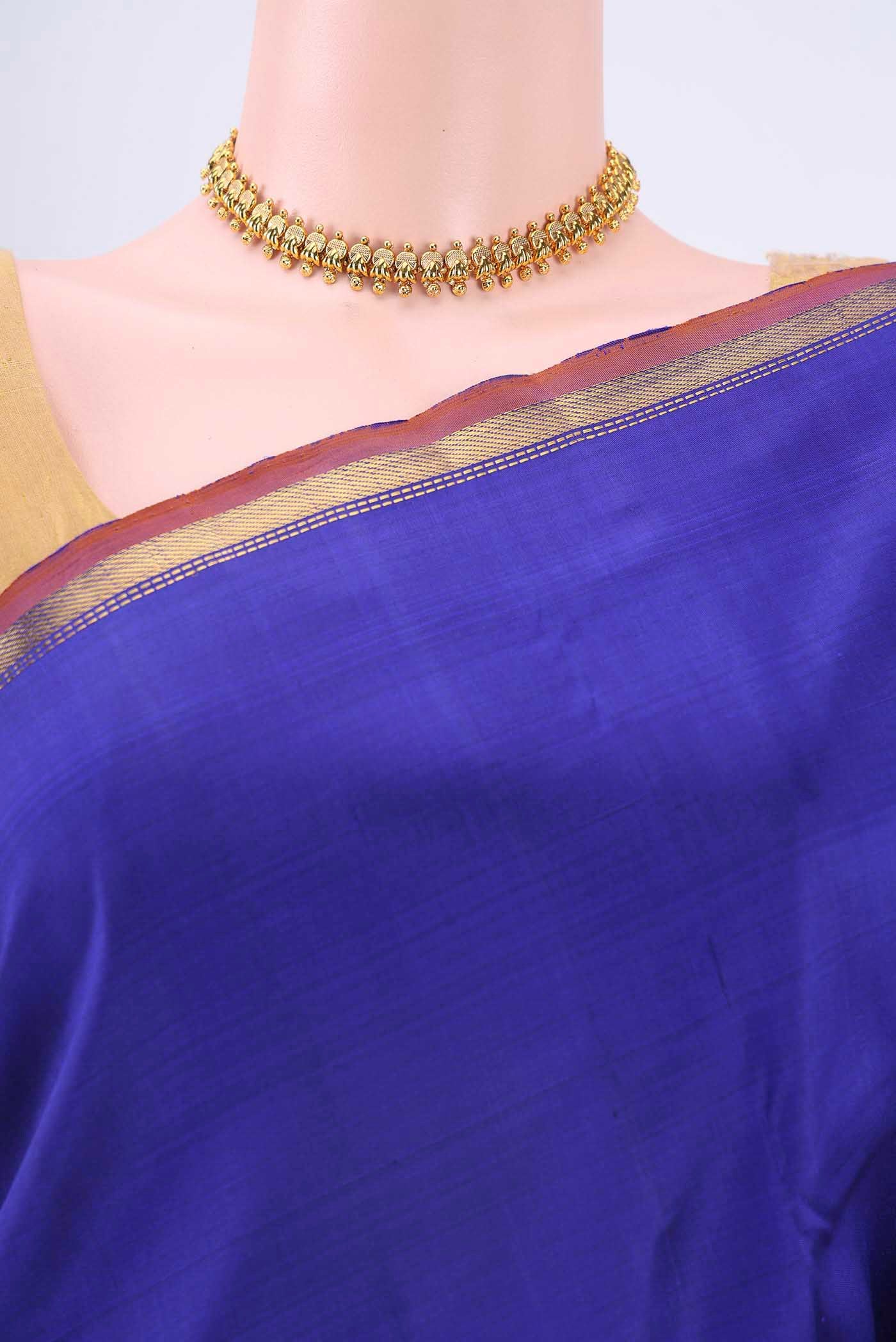 Blue Kanjivaram Silk Saree - Image 2