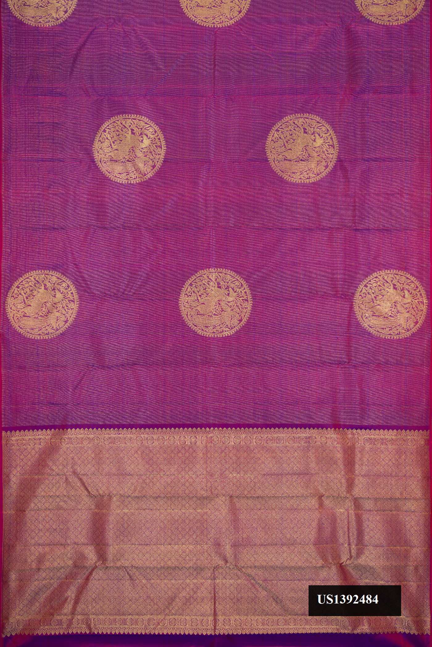 Purple Dual Tone Kanchipuram Silk Saree