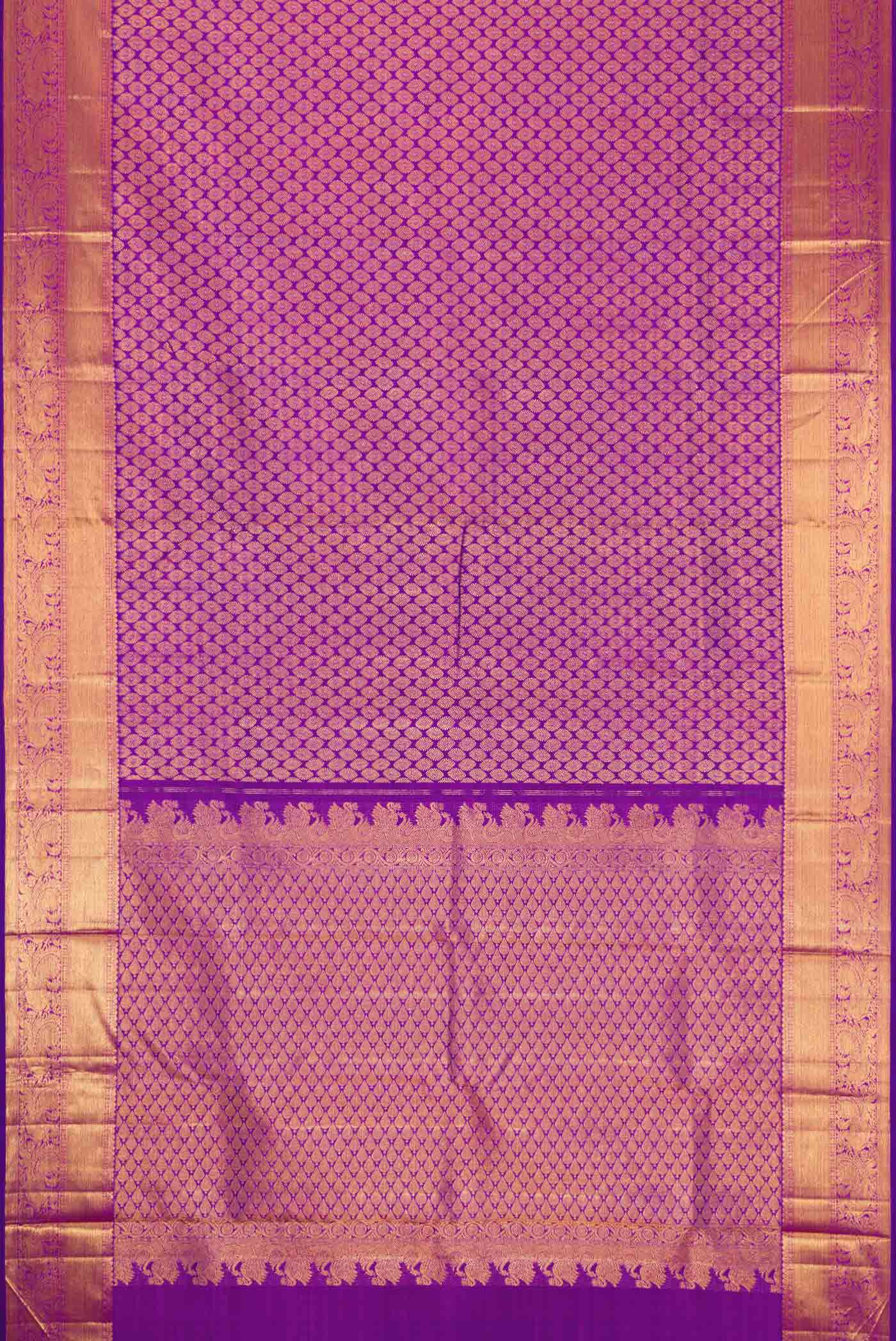 Purple Kanchipuram Silk Saree - Image 6