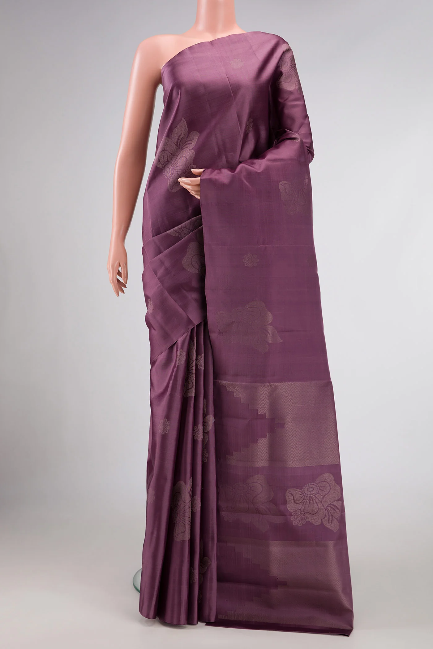 Purple Dual Tone Soft Silk Saree