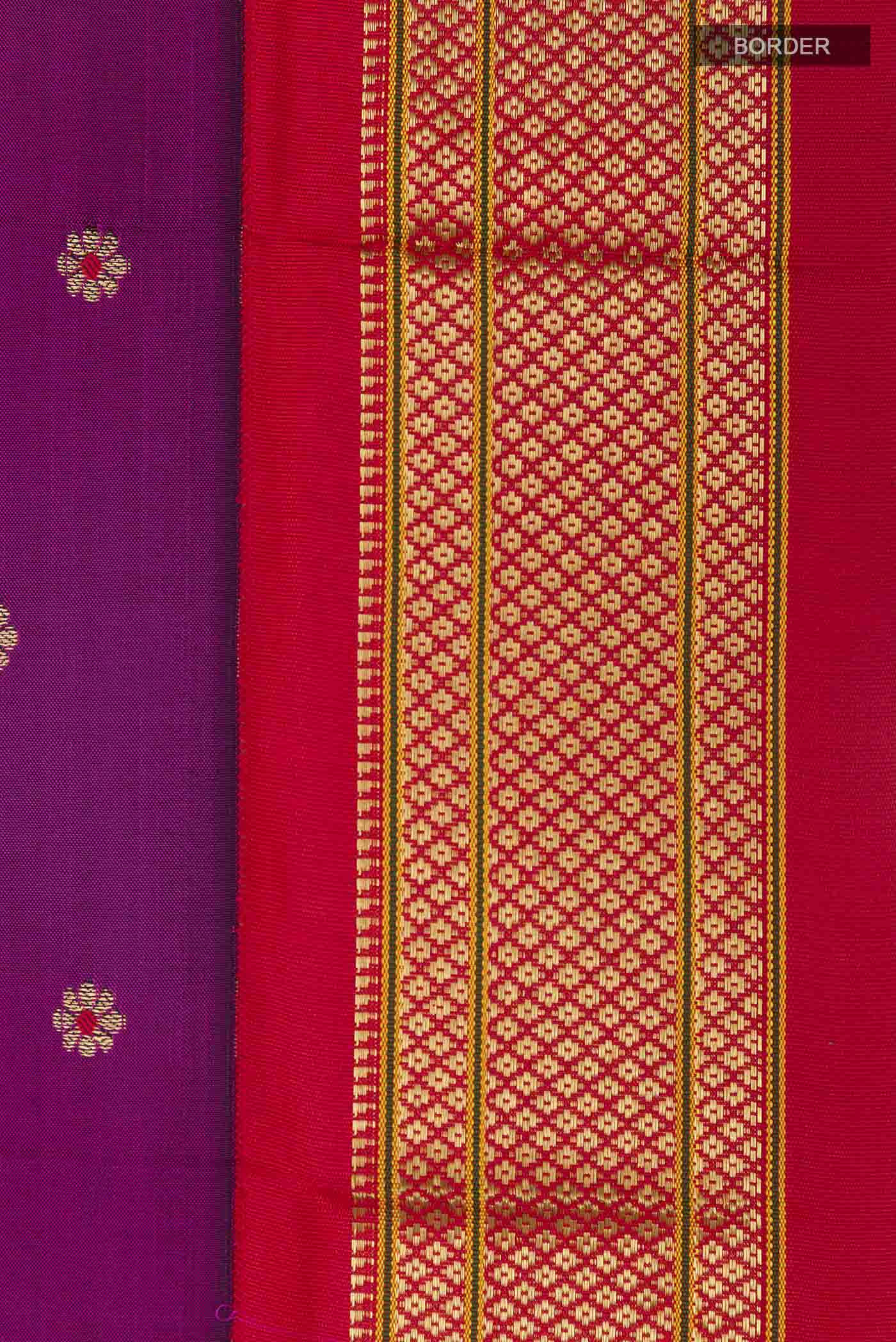 Purple Paithani Silk Saree - Image 3