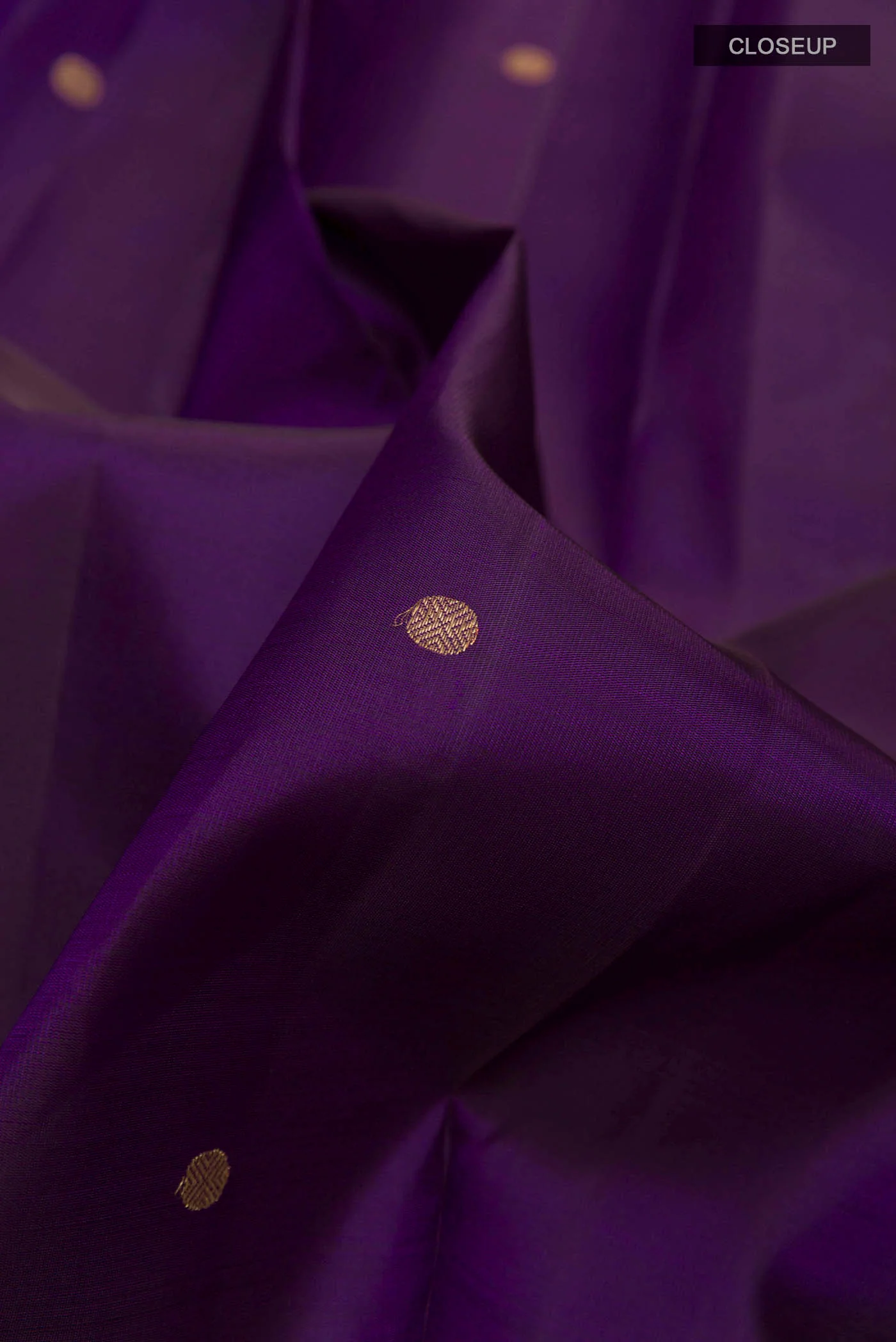 Purple Kanchipuram Silk Saree - Image 2