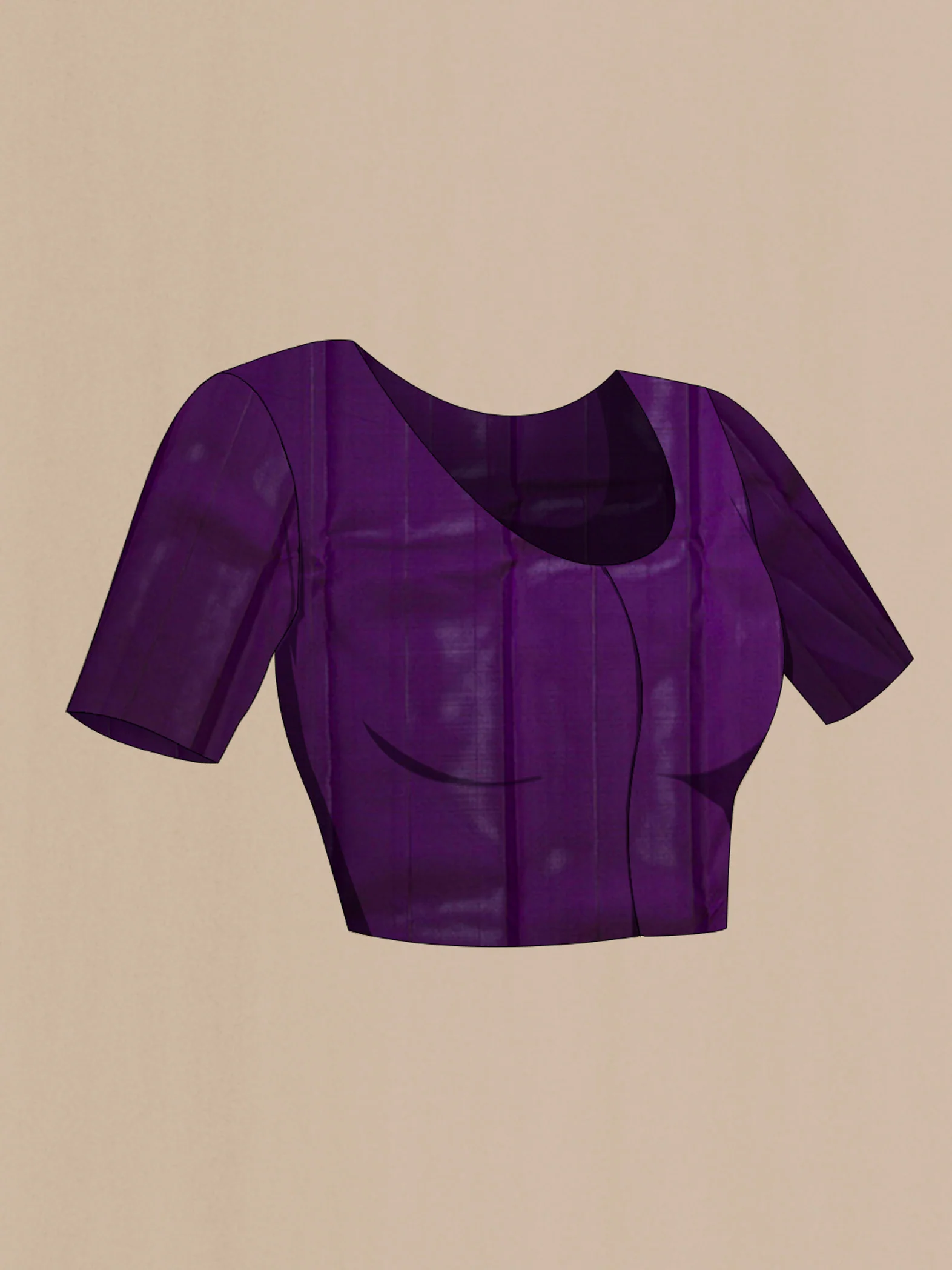 Purple Kanchipuram Silk Saree - Image 5