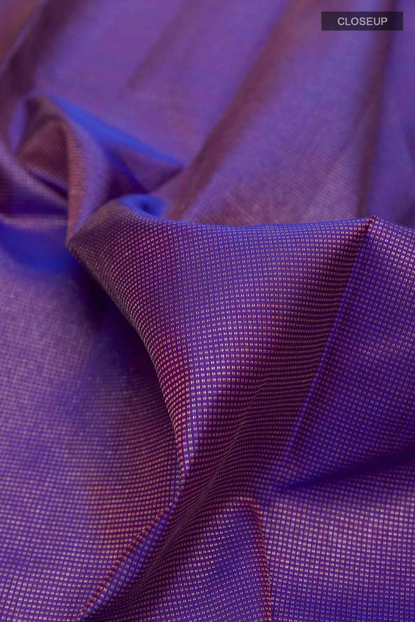 Purple Kanchipuram Silk Saree - Image 2