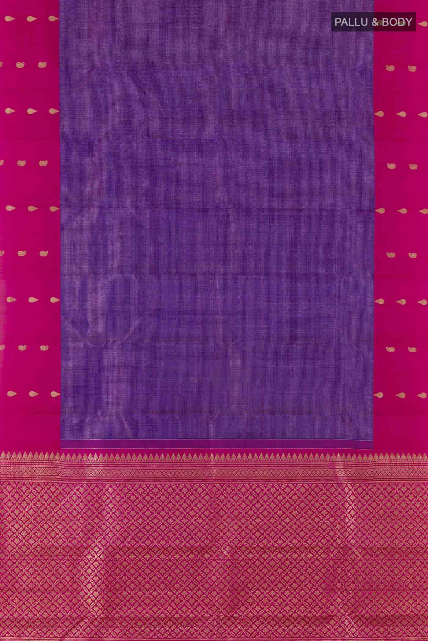 Purple Kanchipuram Silk Saree - Image 6