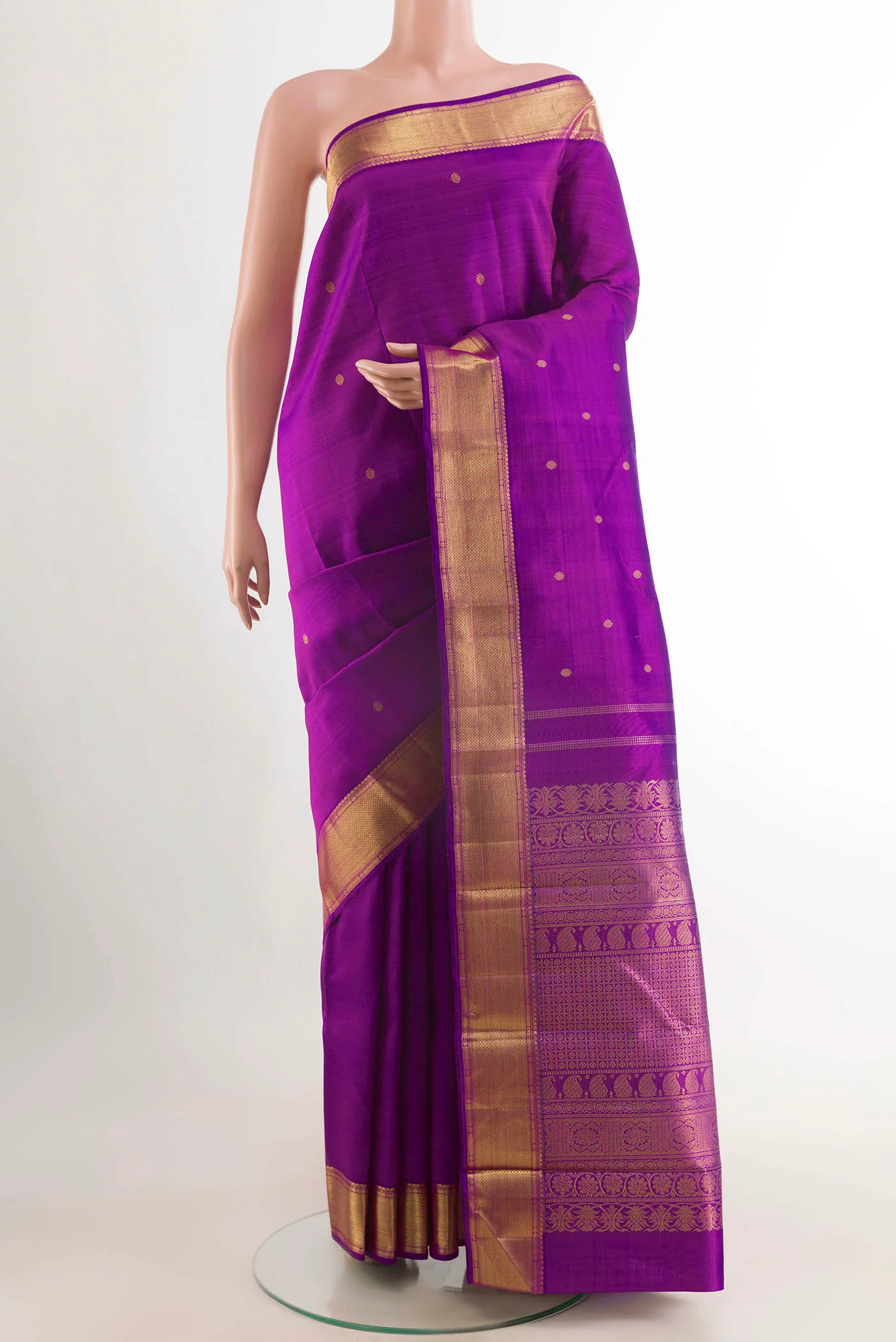 Purple Kanjivaram Silk Saree