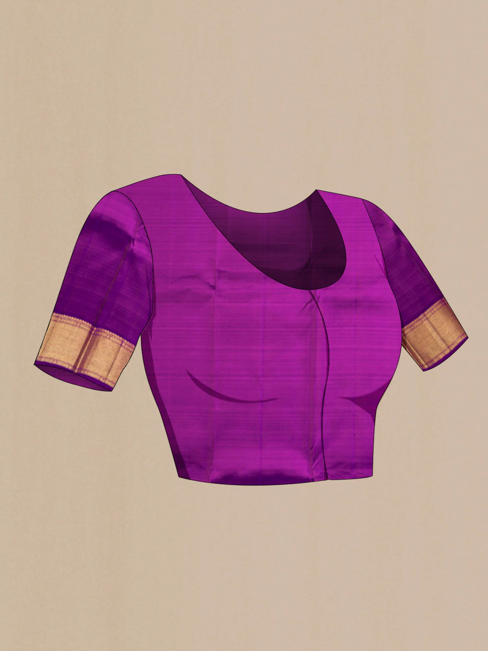 Purple Kanjivaram Silk Saree - Image 5