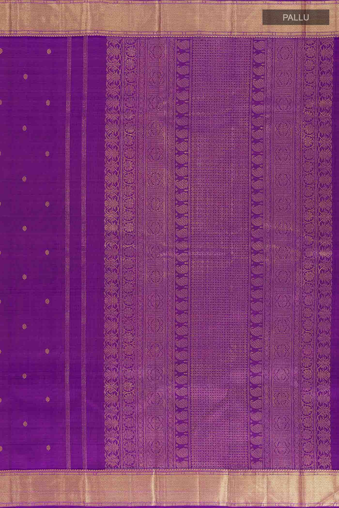 Purple Kanjivaram Silk Saree - Image 7