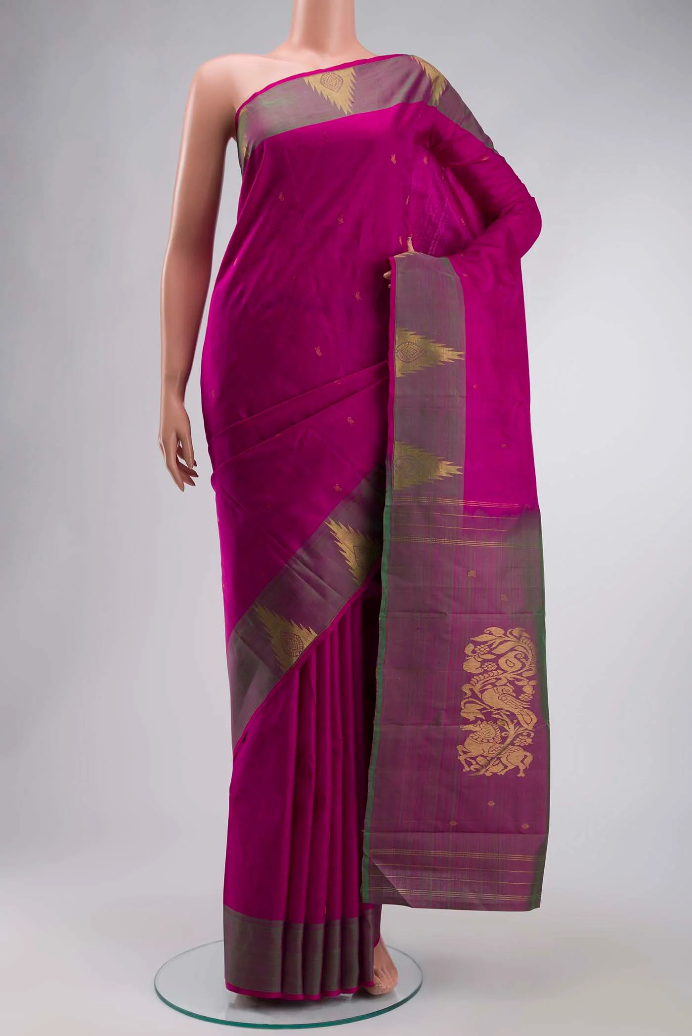 Purple Kanchipuram Silk Saree