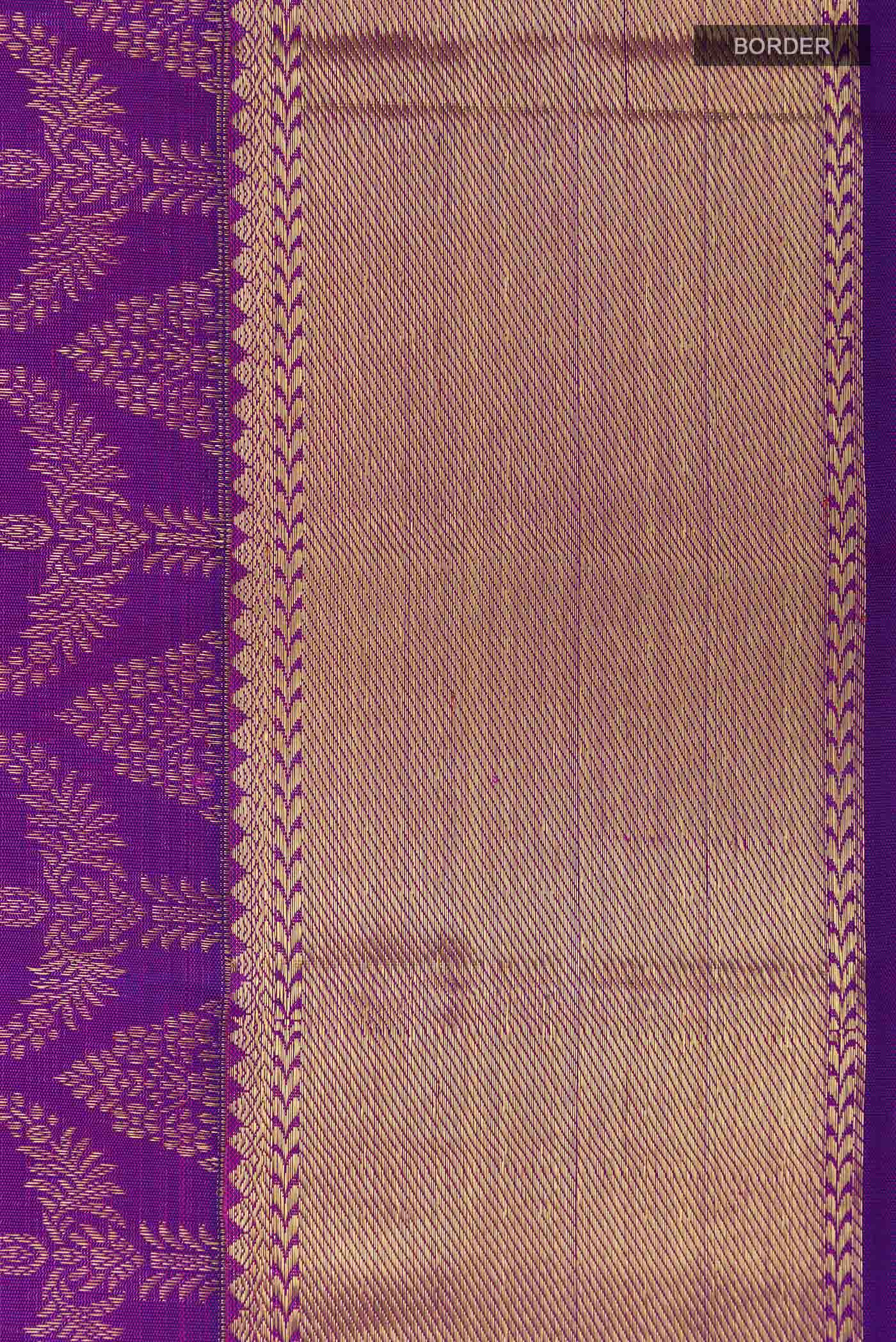 Purple Kanjivaram Silk Saree - Image 3