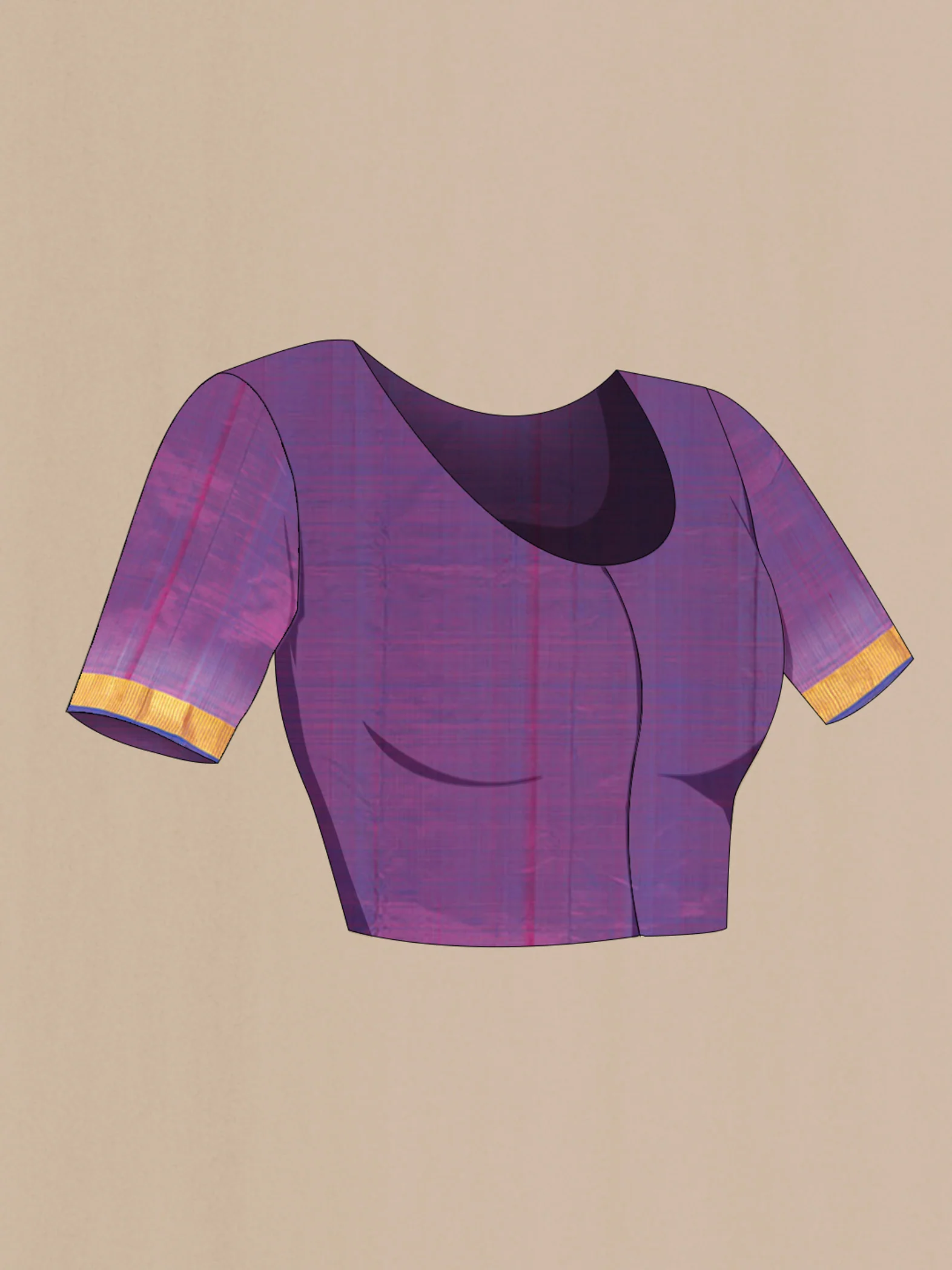Purple Kanchipuram Silk Saree - Image 4