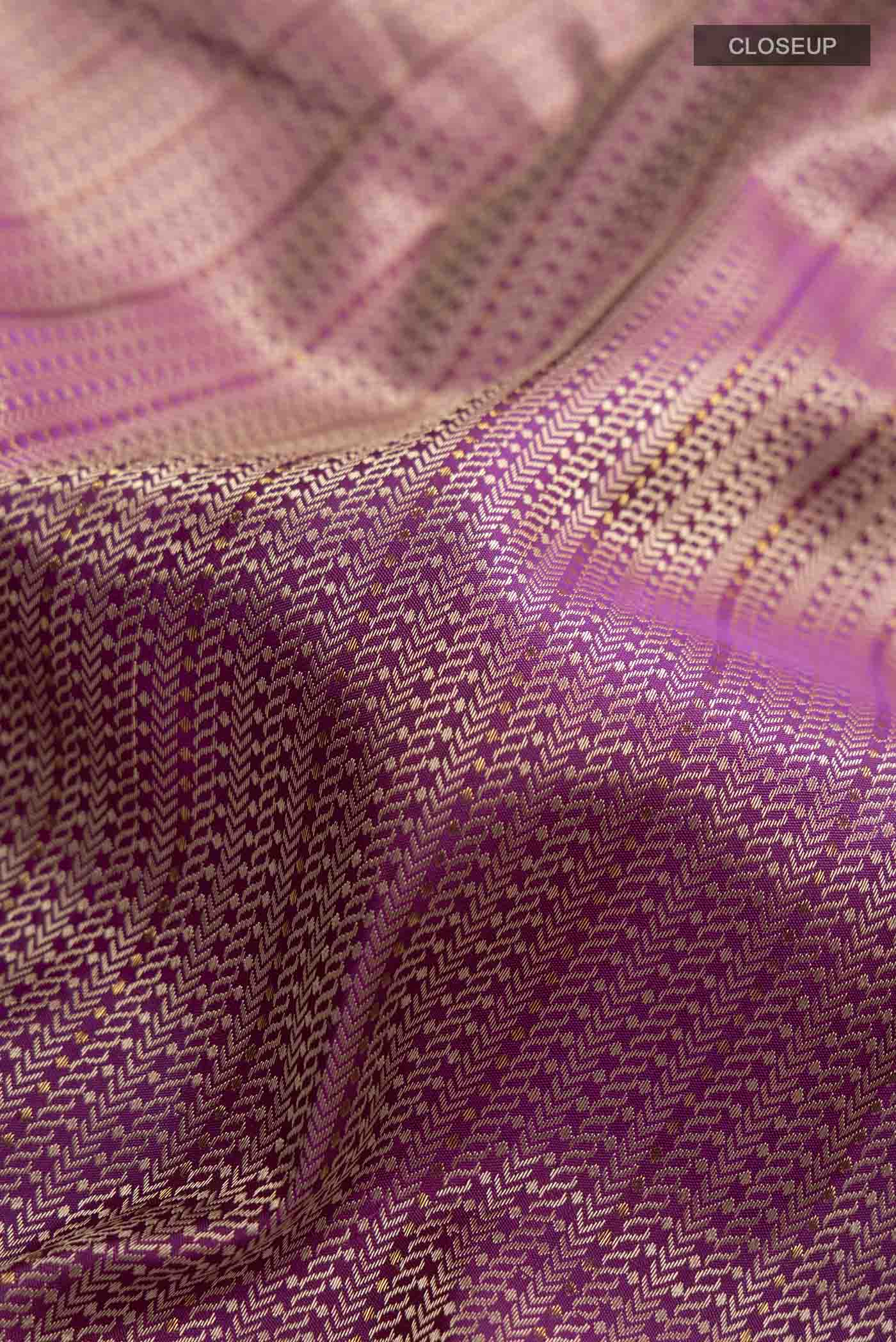 Purple Kanchipuram Silk Saree - Image 2