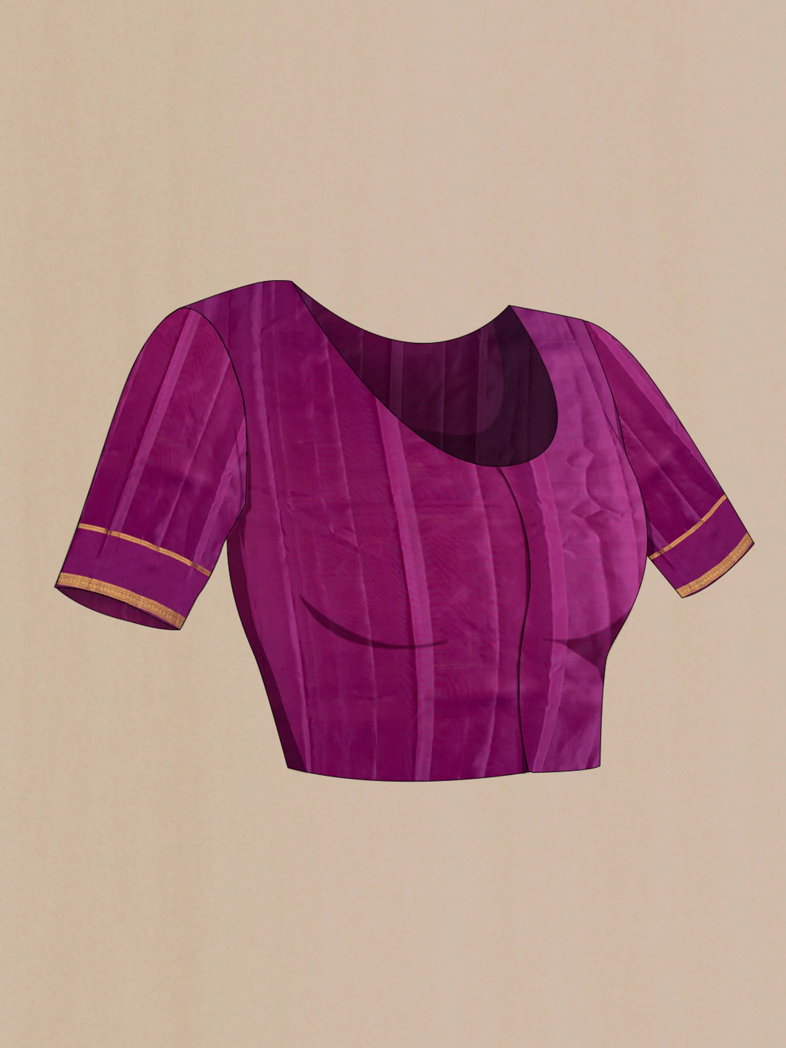 Purple Kanchipuram Silk Saree - Image 5