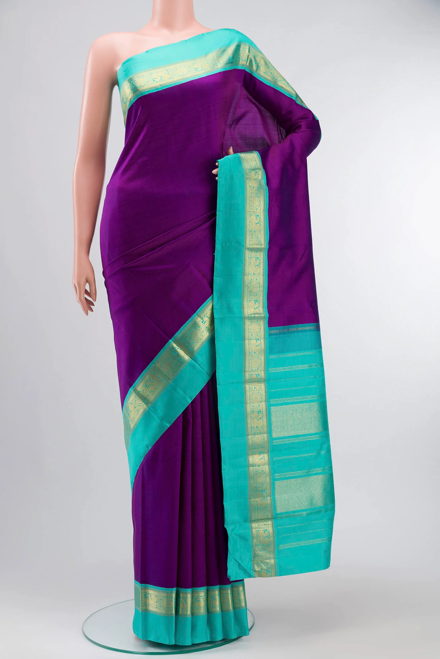 Purple Kanjivaram Silk Saree